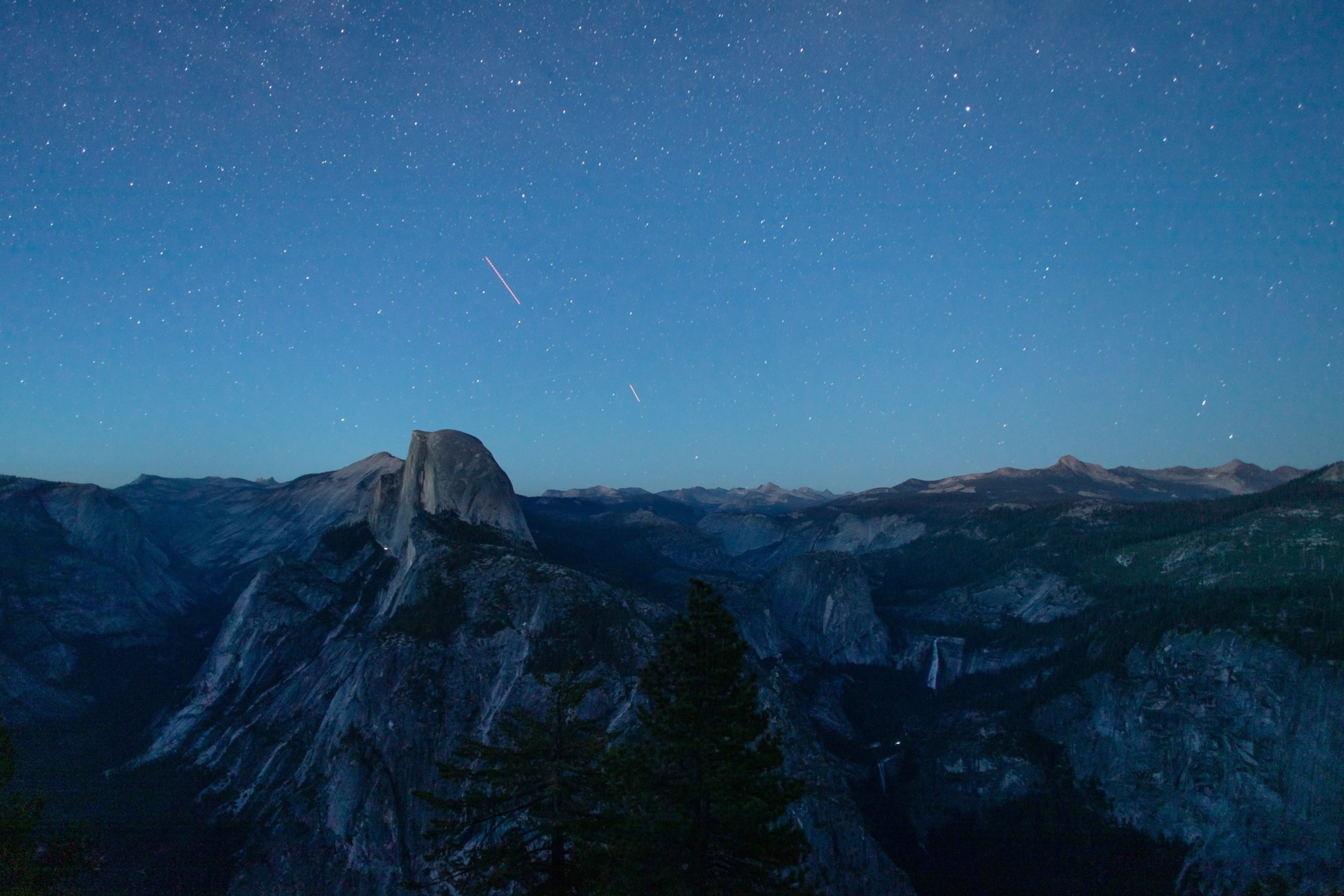 dusk over yosemite
