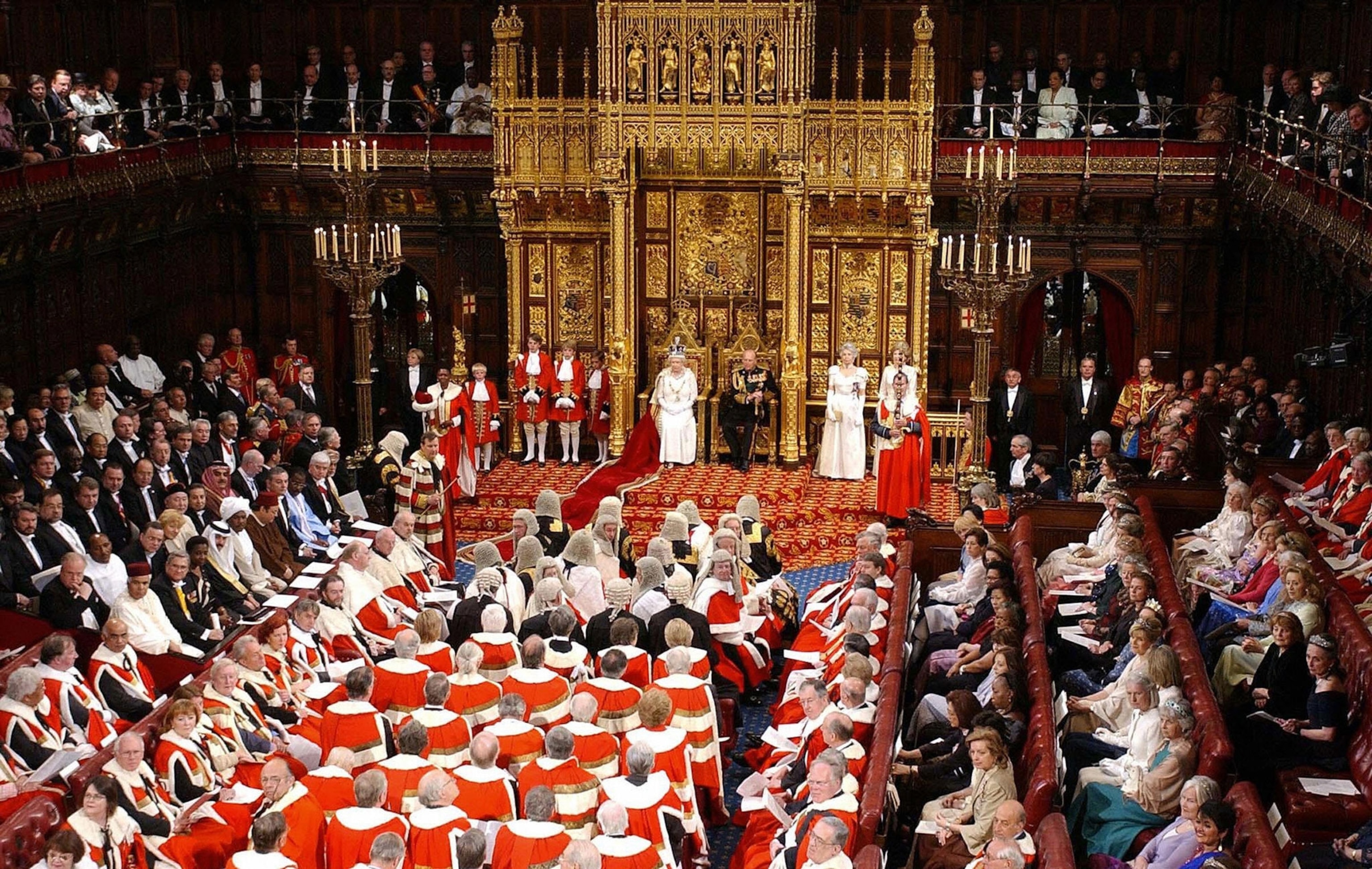 Queen Elizabeth opening Parliament