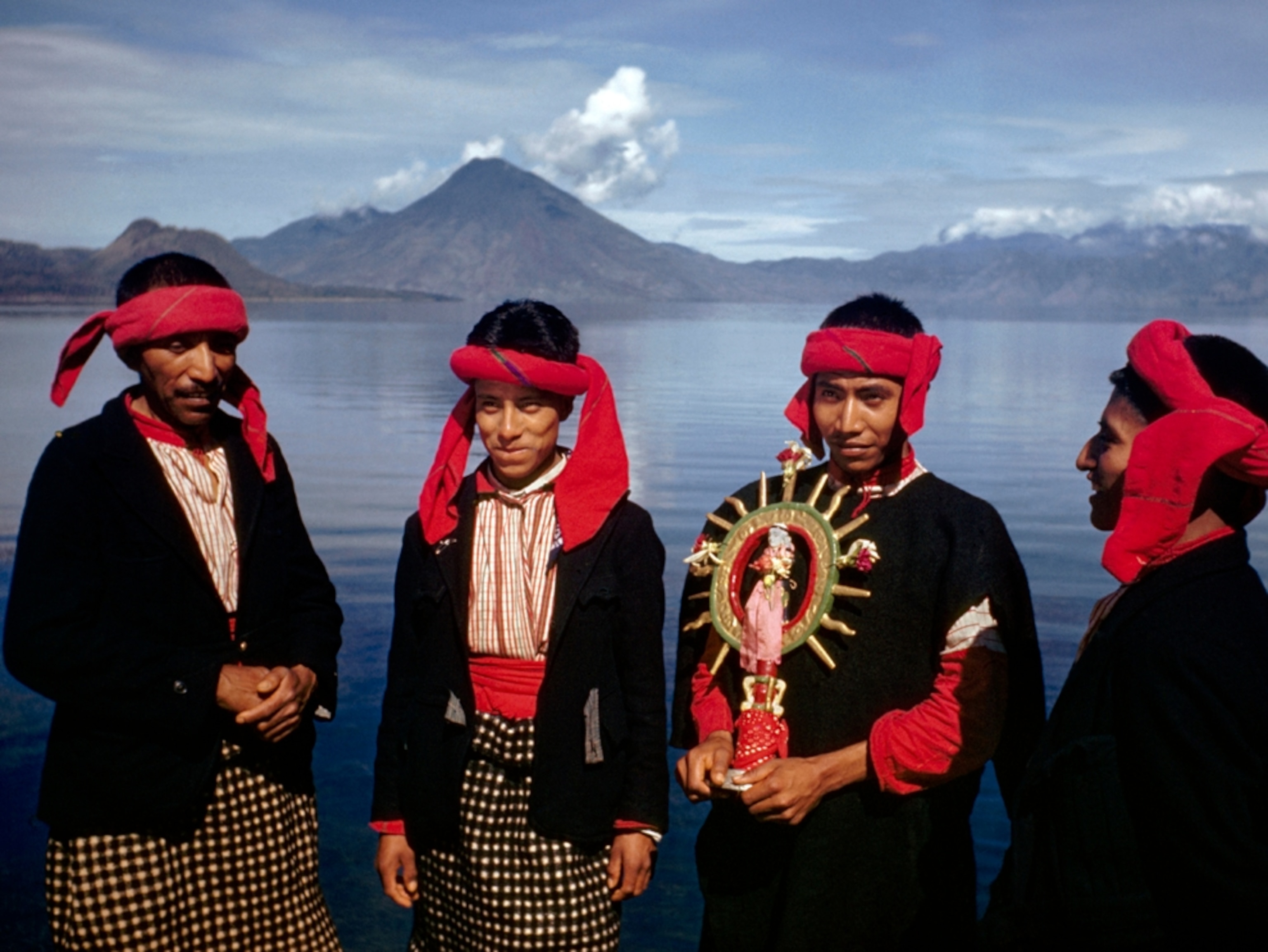 Four men in Guatemala honoring their patron saint