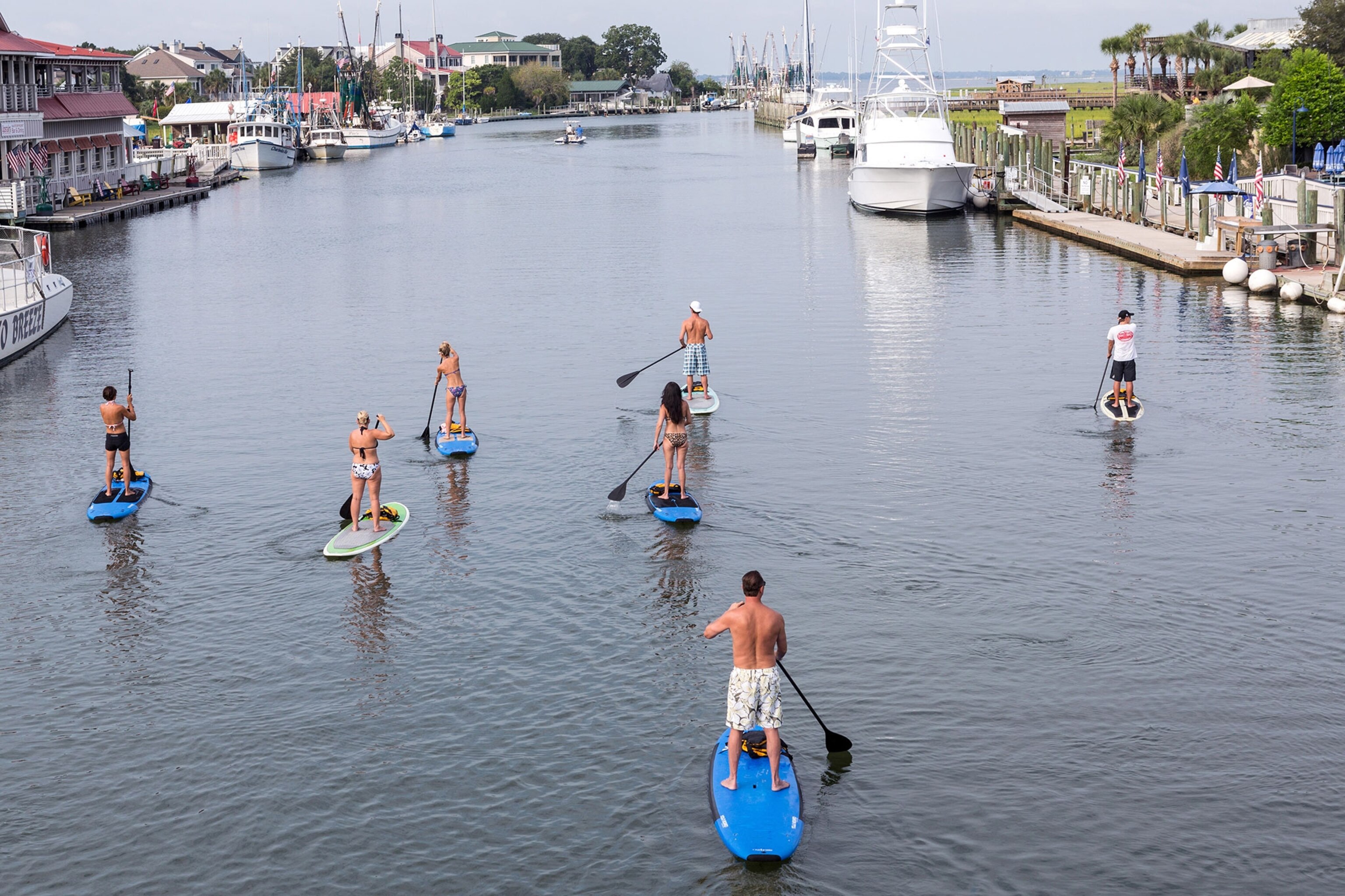 stand-up paddleboarders, Charleston, South Carolina