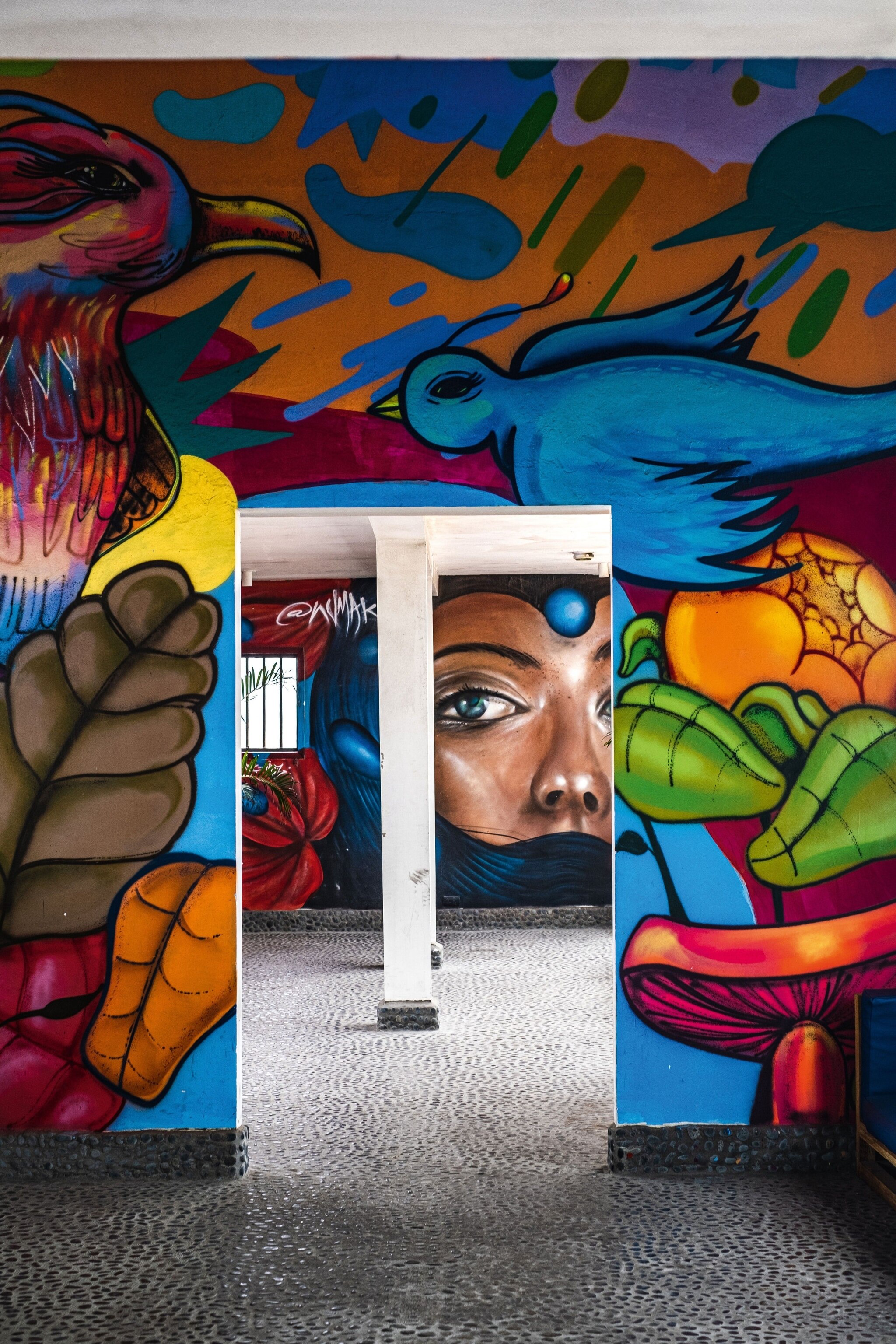 Graffiti at Monumental Callao, an area of Lima dotted with street art, performance spaces and food stalls.