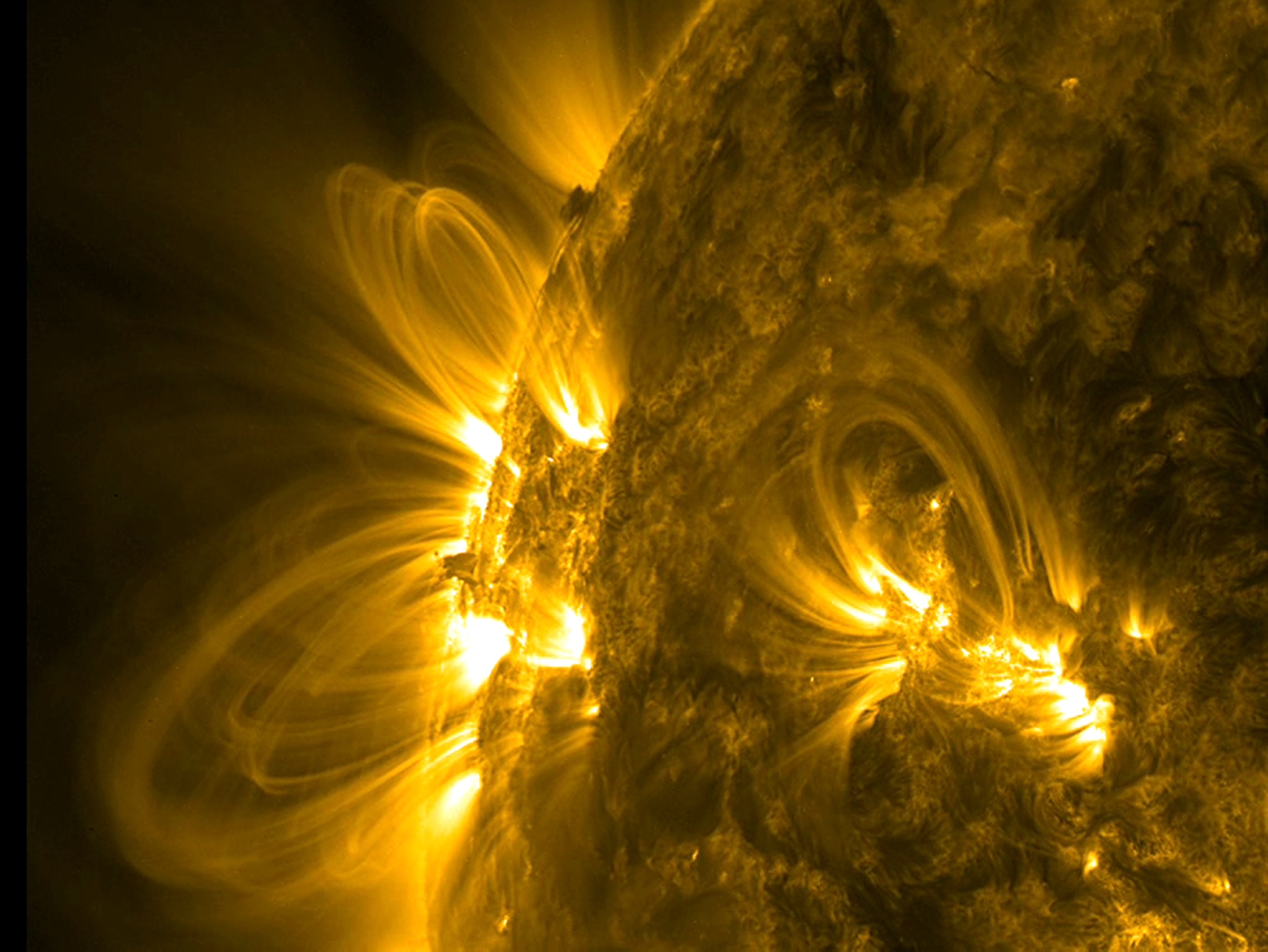 A picture of a solar storm
