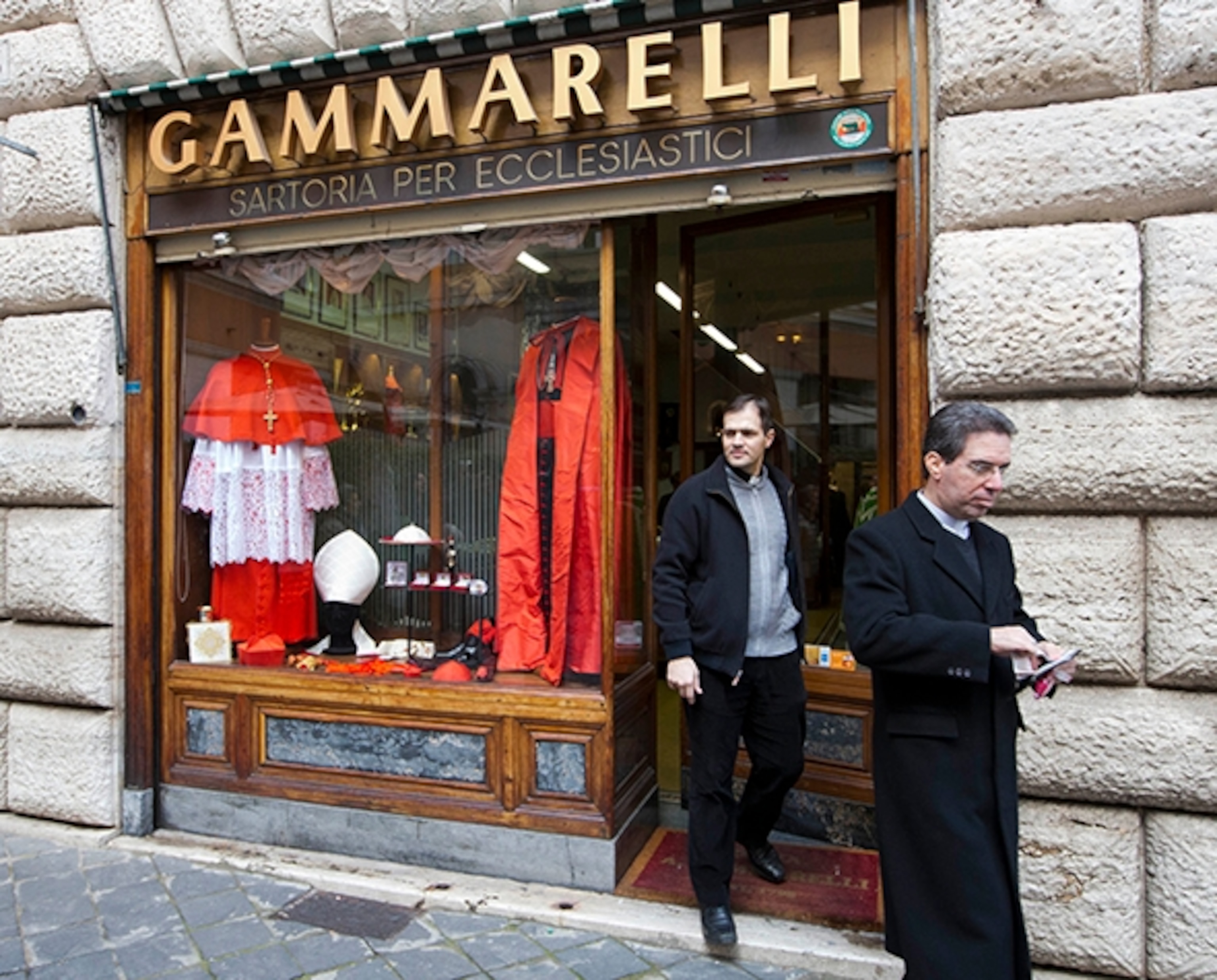 Clerical garments at the Gammarelli shop (Andrew Medichini, AP Images)