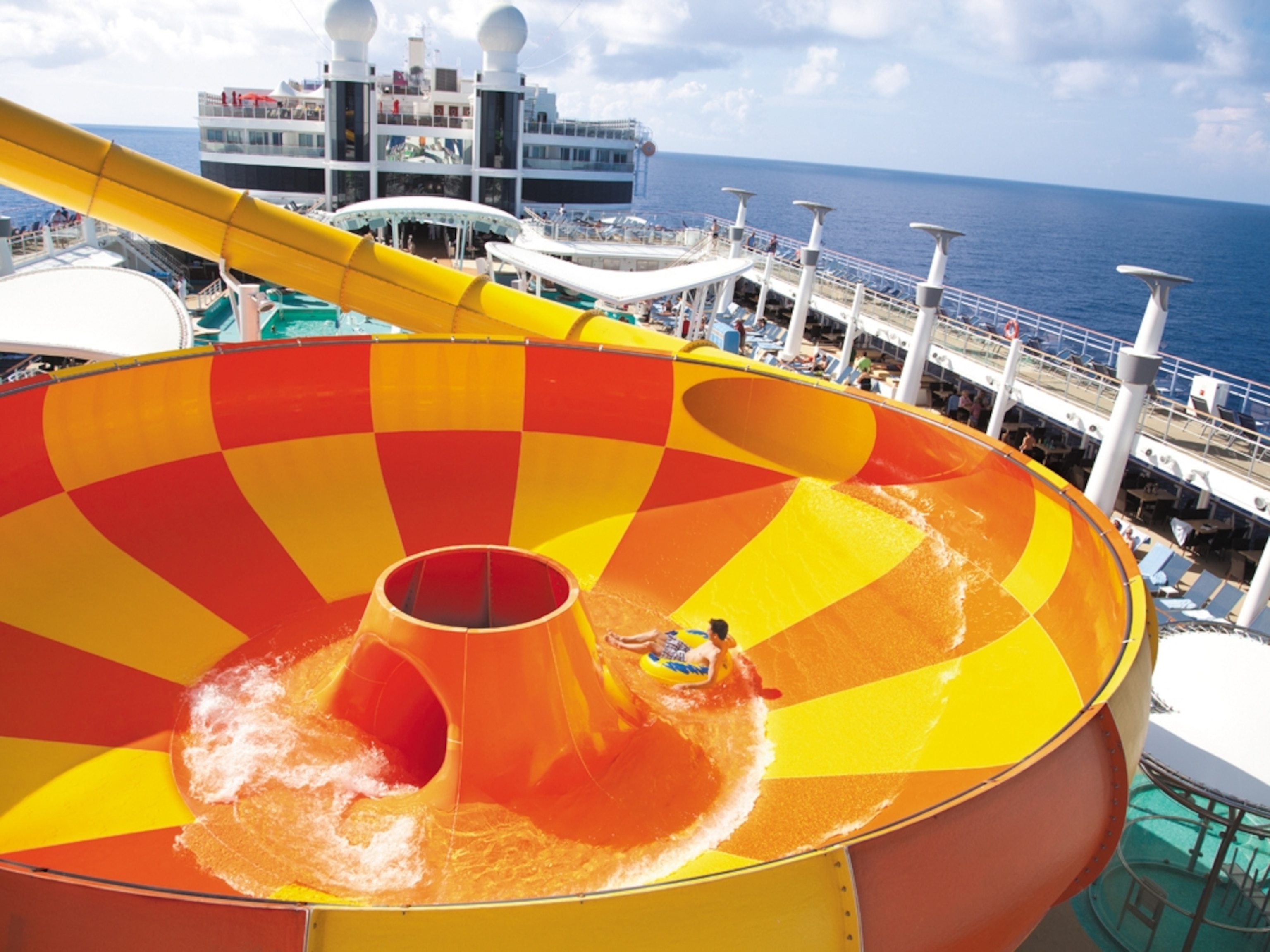 Waterslide on a cruise ship