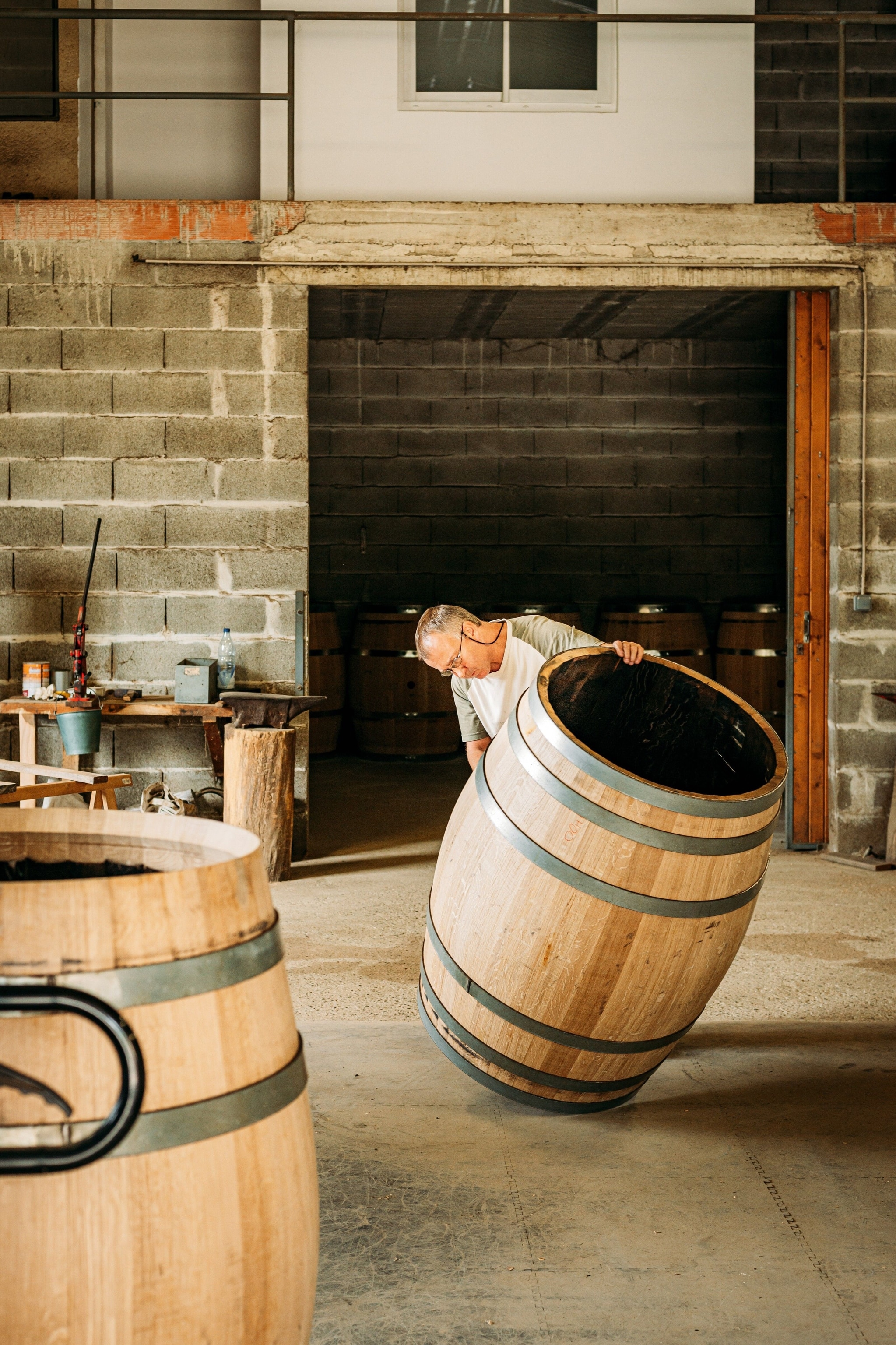 Gilles Bartholomo is the last master cooper operating in Armagnac. His barrels are made solely from Gascon black oak, using techniques stretching back generations.