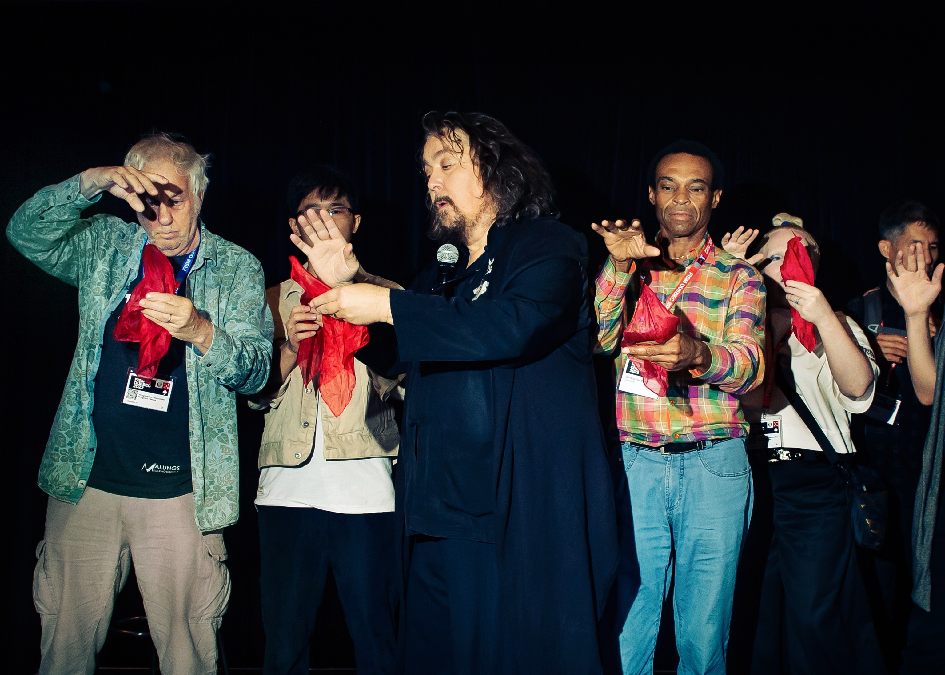 A magician teaches a workshop