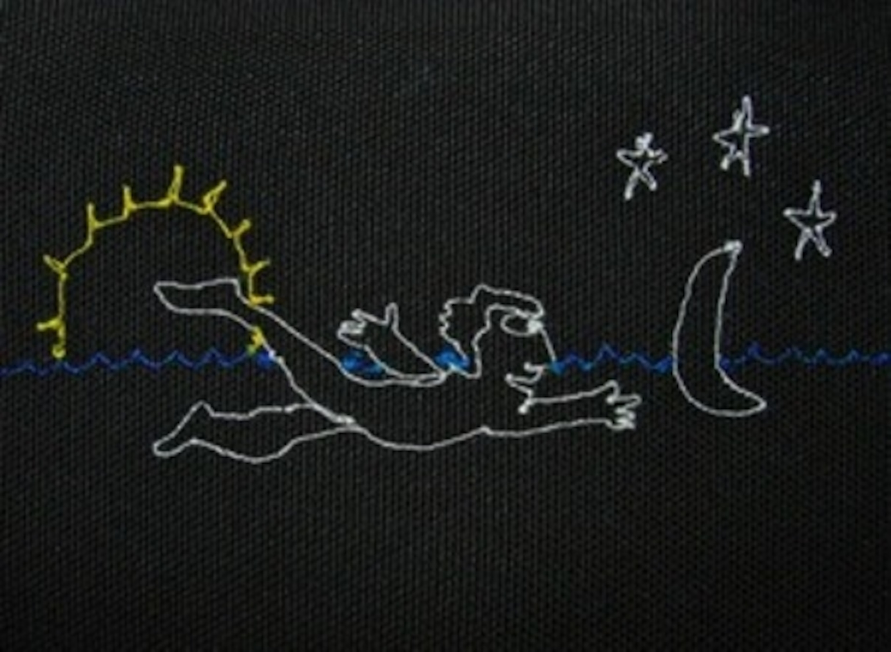 "Swimming through the day" patch by Paul Nosa  (Photograph via Kickstarter)