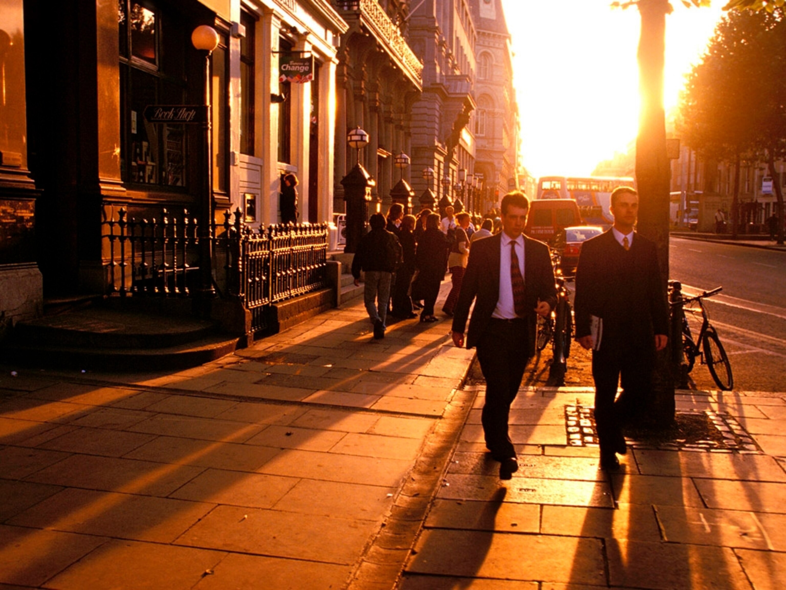 People walking along Dame Street