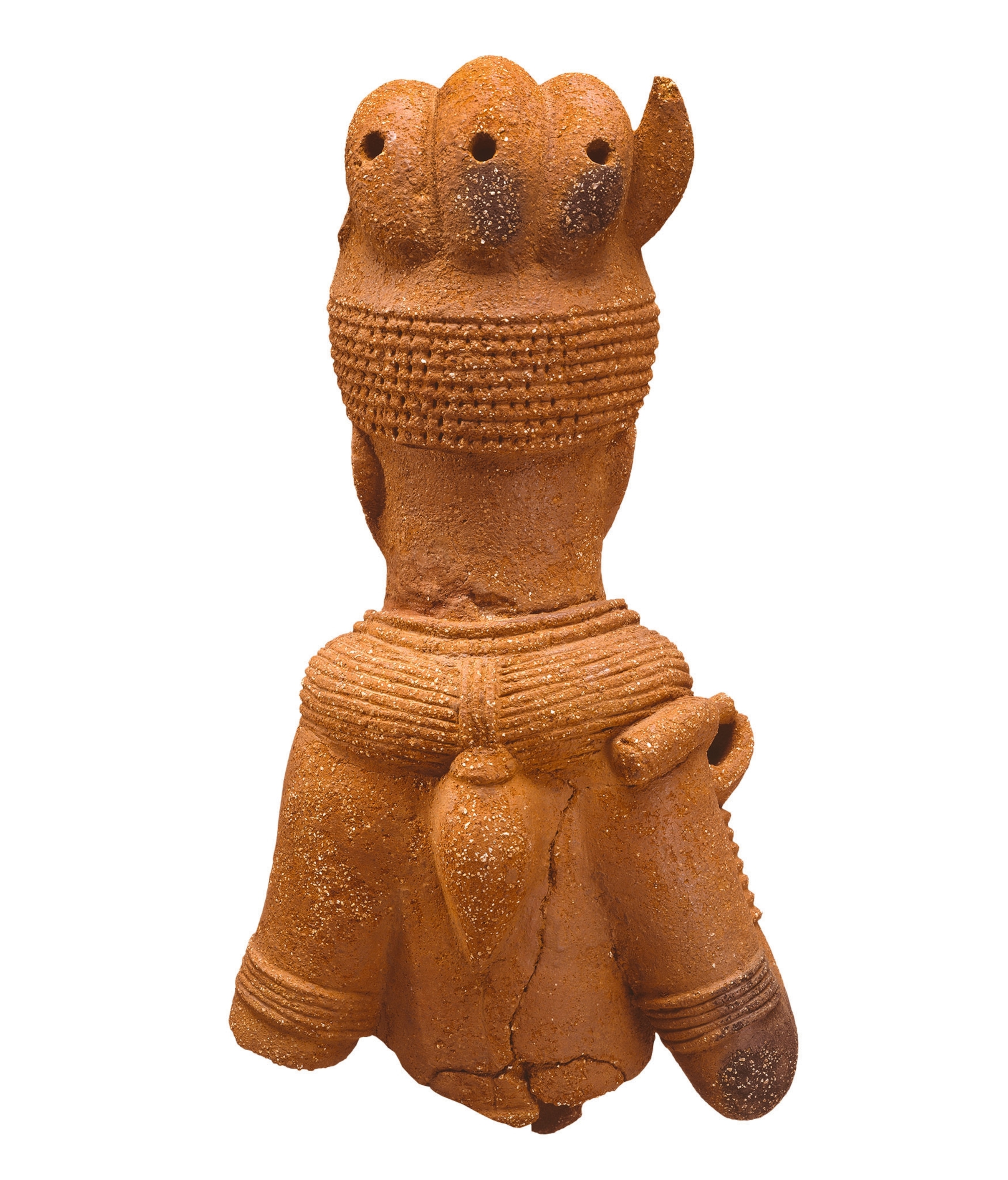 Head and torso of a woman.