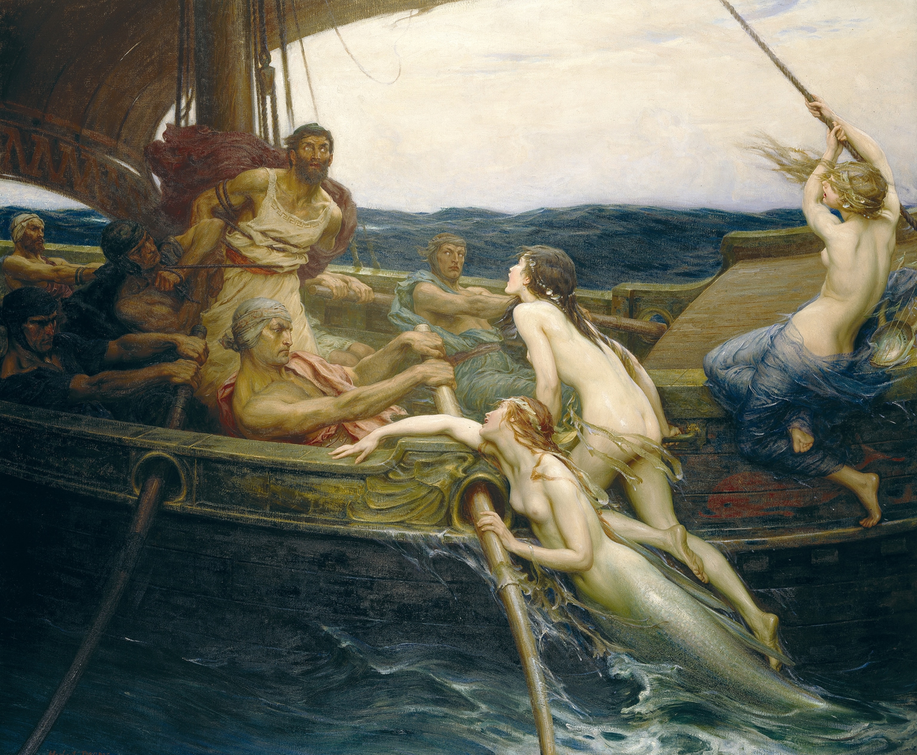 Ulysses and the Sirens, 1909 (oil on canvas)