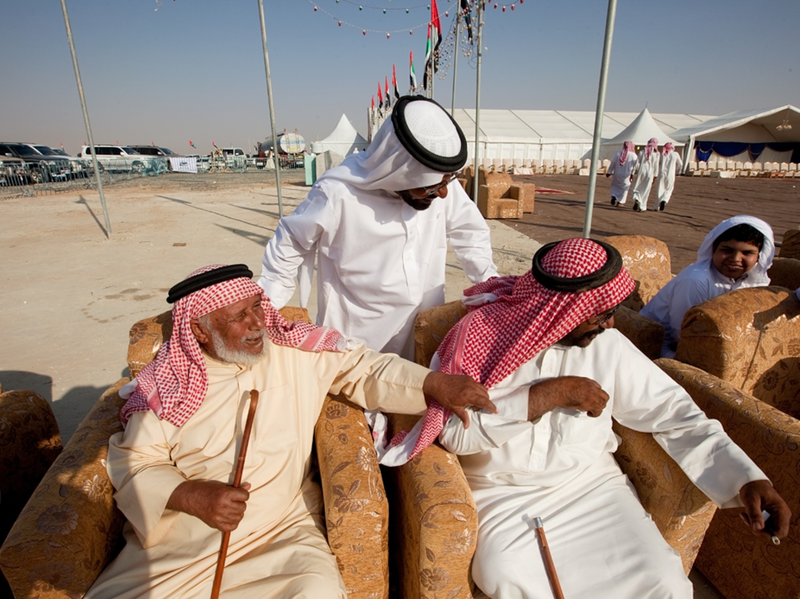 Spectators at the camel beauty contest
