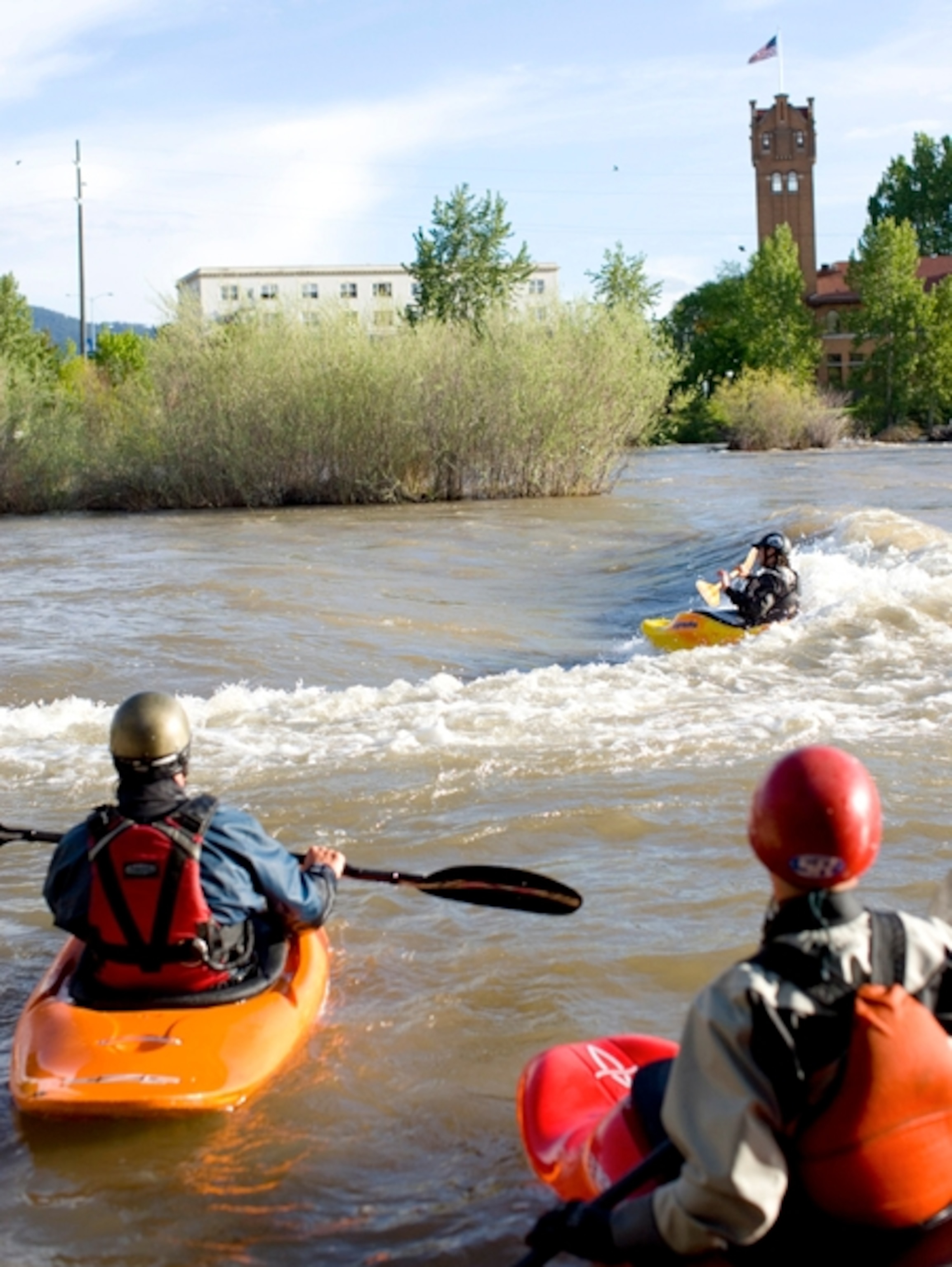Kayakers on a river