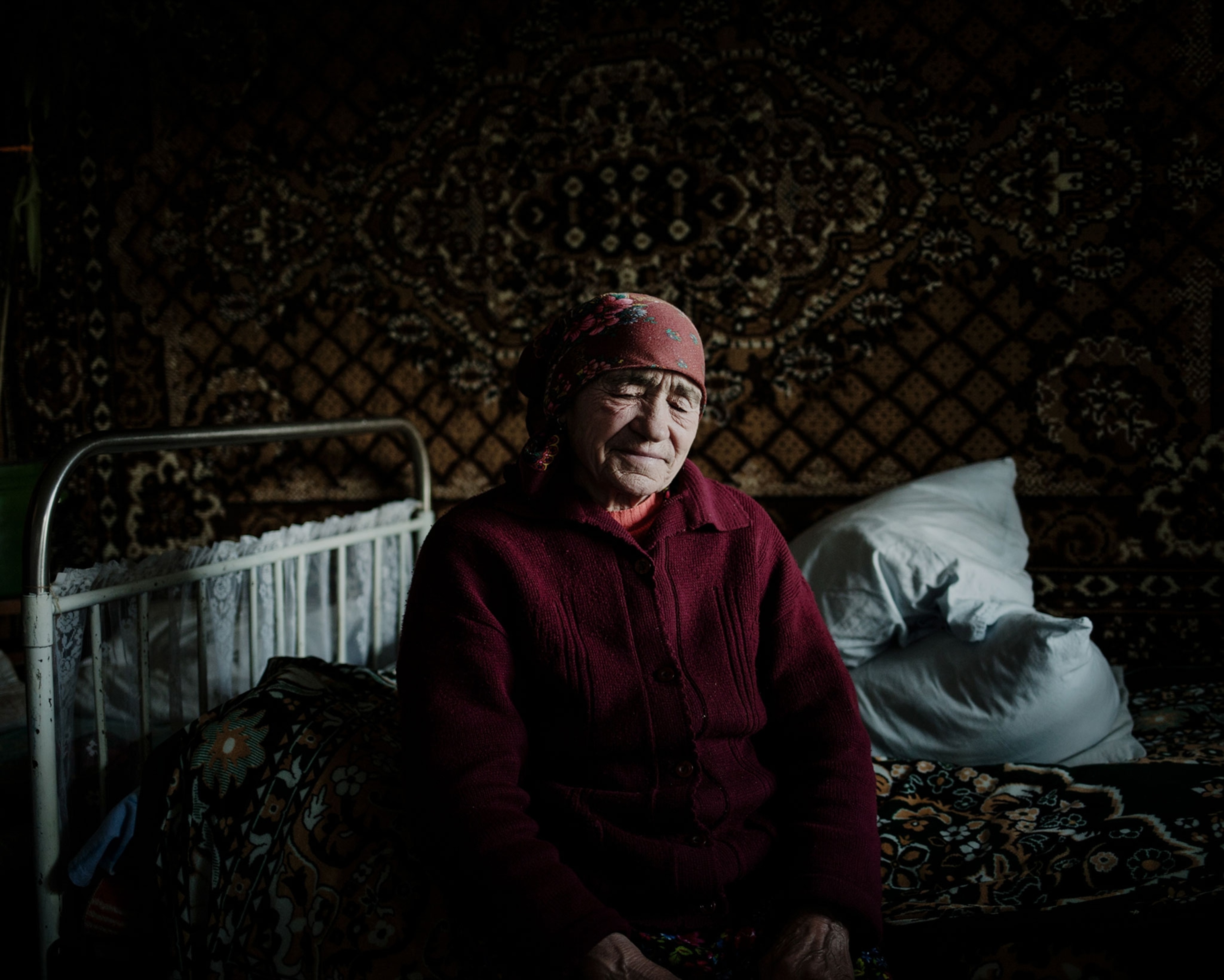 an elderly woman in Moldova