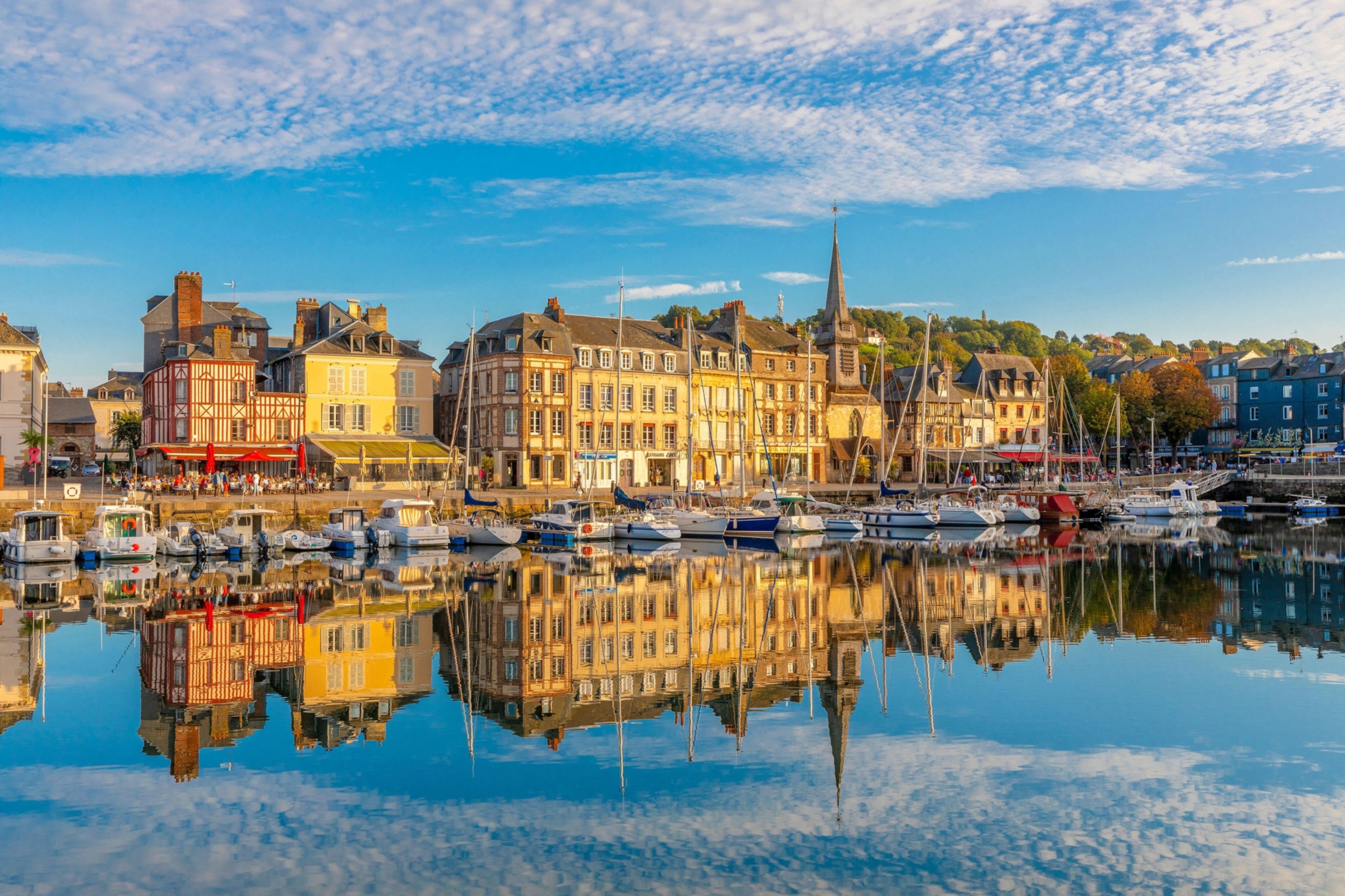 Honfleur harbor, Honfleur, Normandy, France, Europe