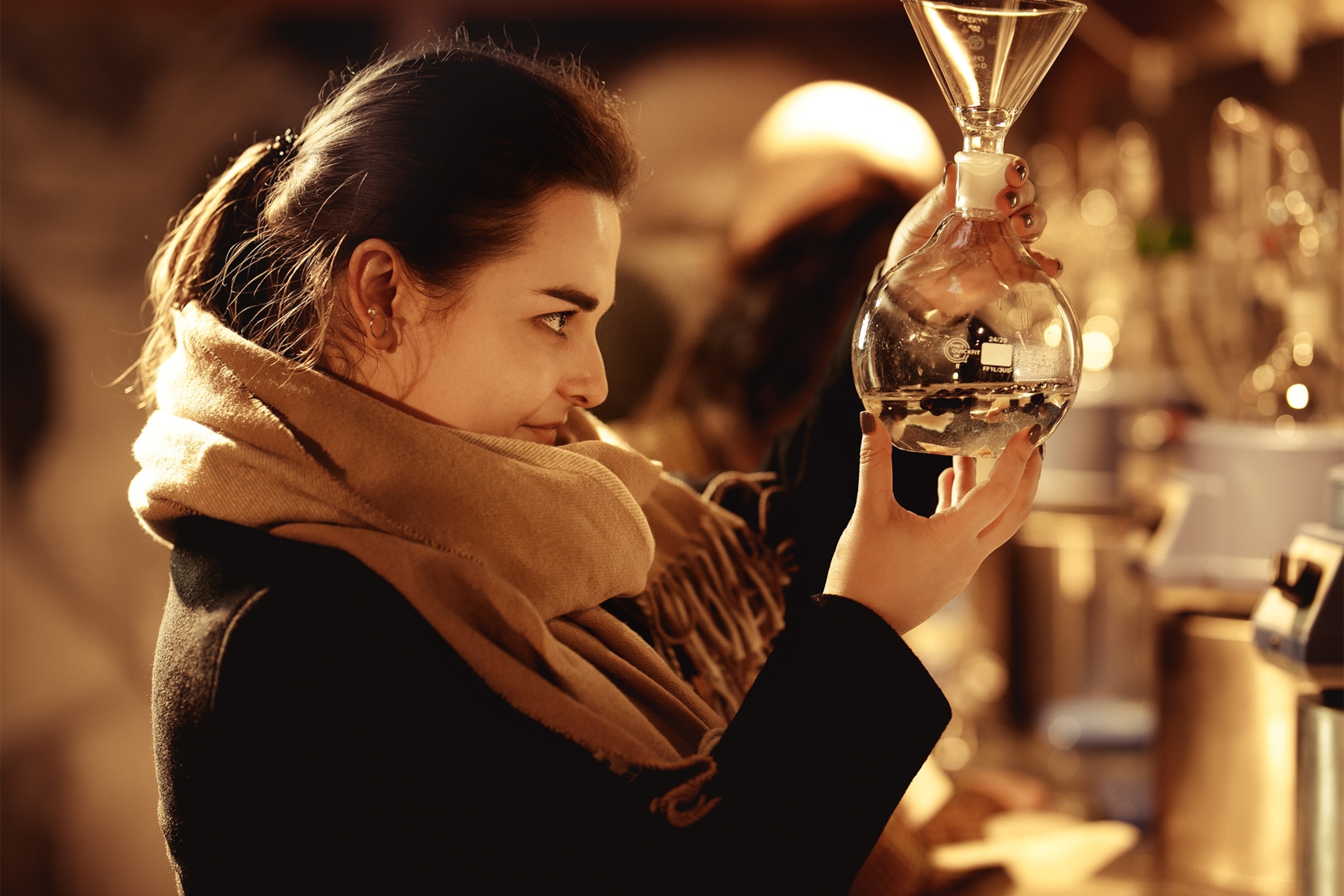 girl making gin