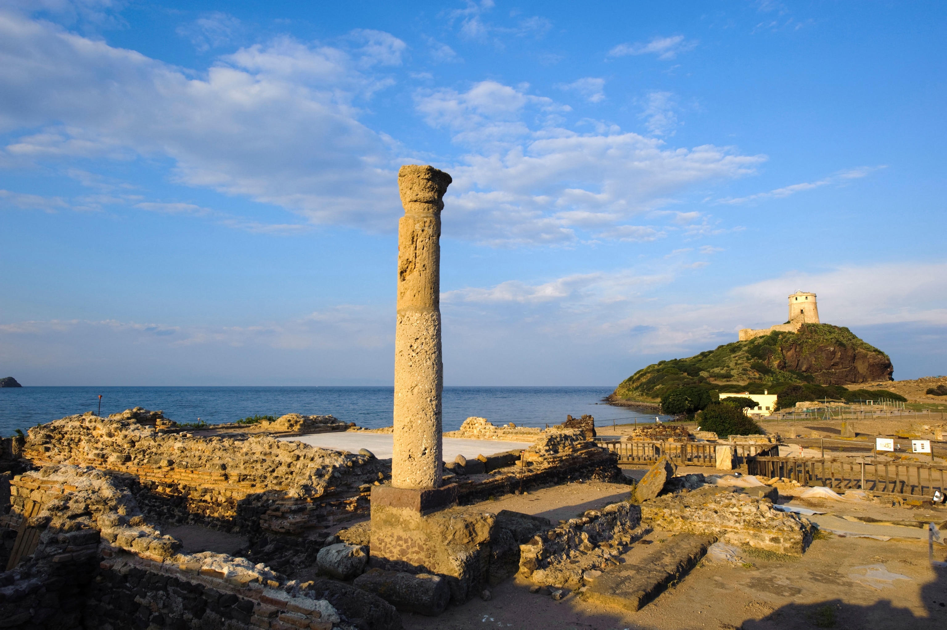 archeological site in Nora, Sardinia, Italy