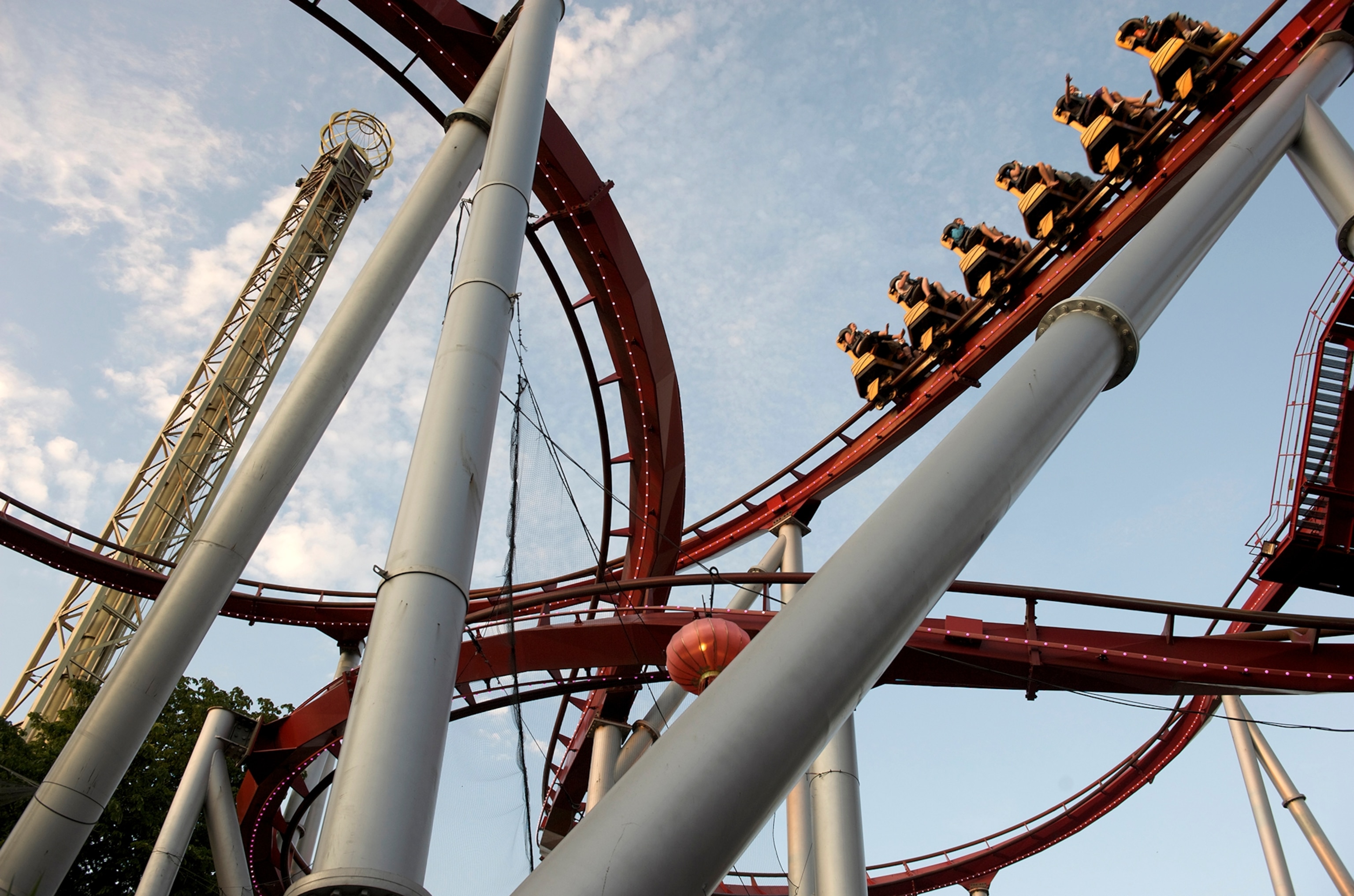 Amusement ride at Tivoli Gardens, Copenhagen, Denmark