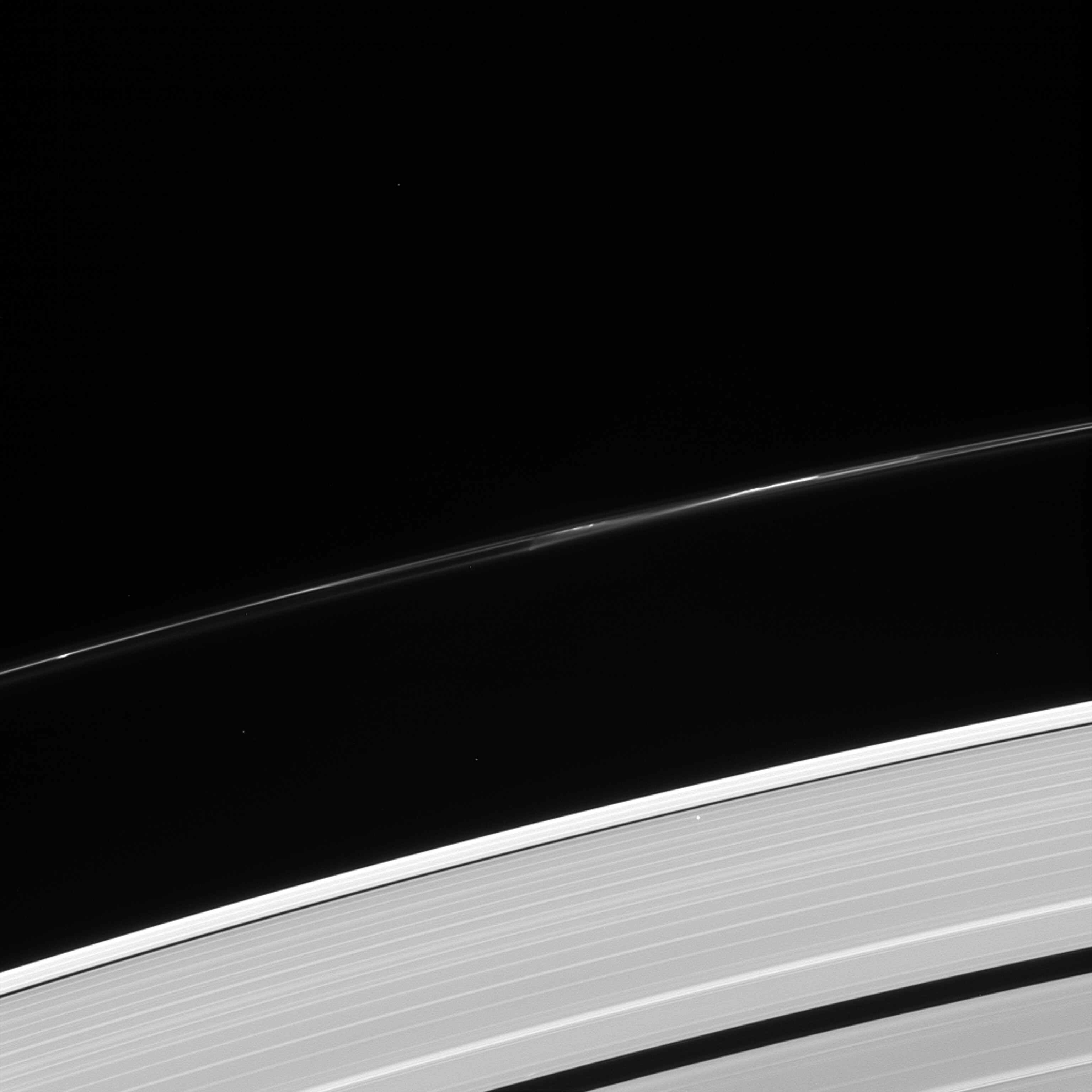 stars on Saturn's rings