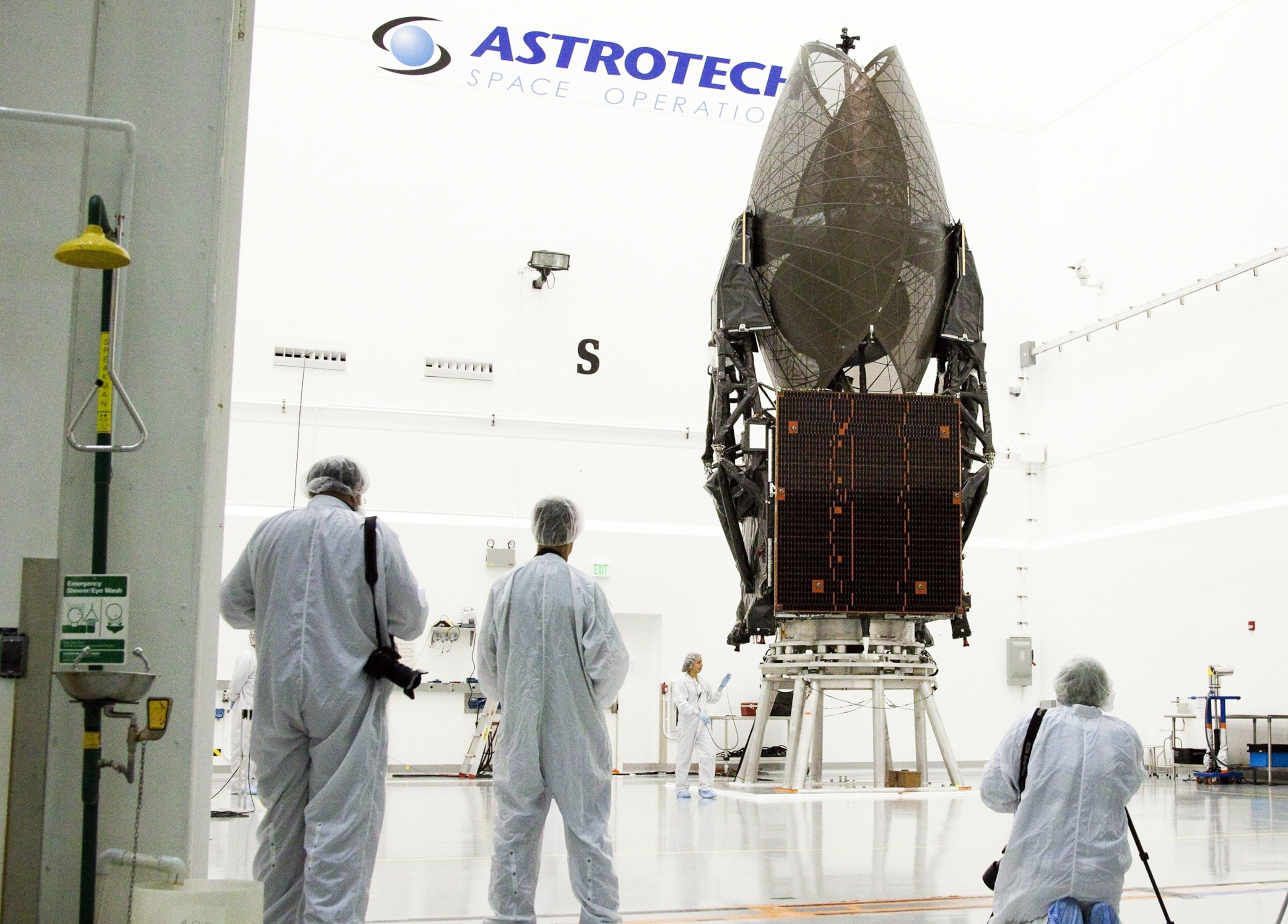 Satellite picture - technicians check NASA's newest tracking and data relay satellite