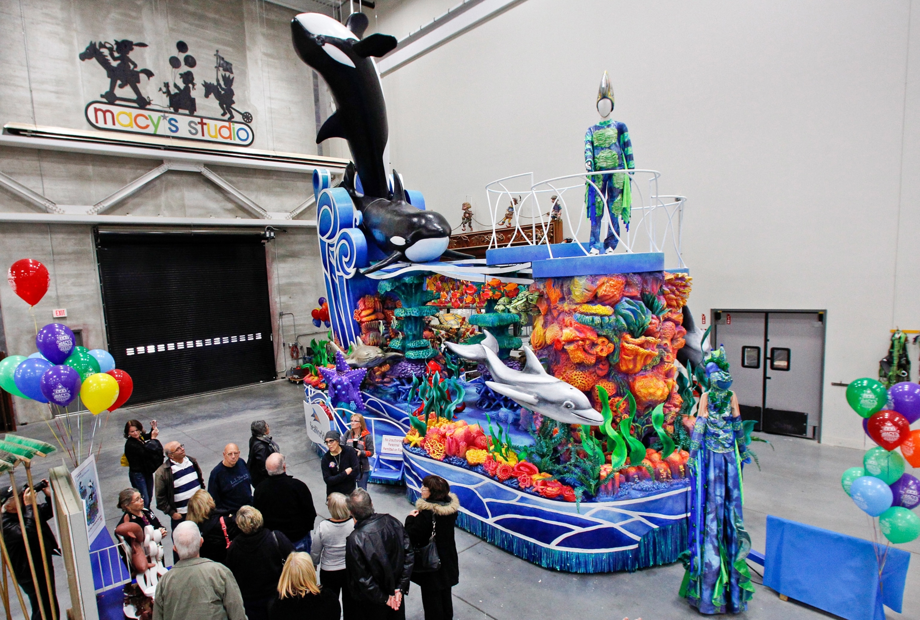 Seaworld's A Sea of Surprises float during a preview of new Macy's Thanksgiving Day Parade floats.