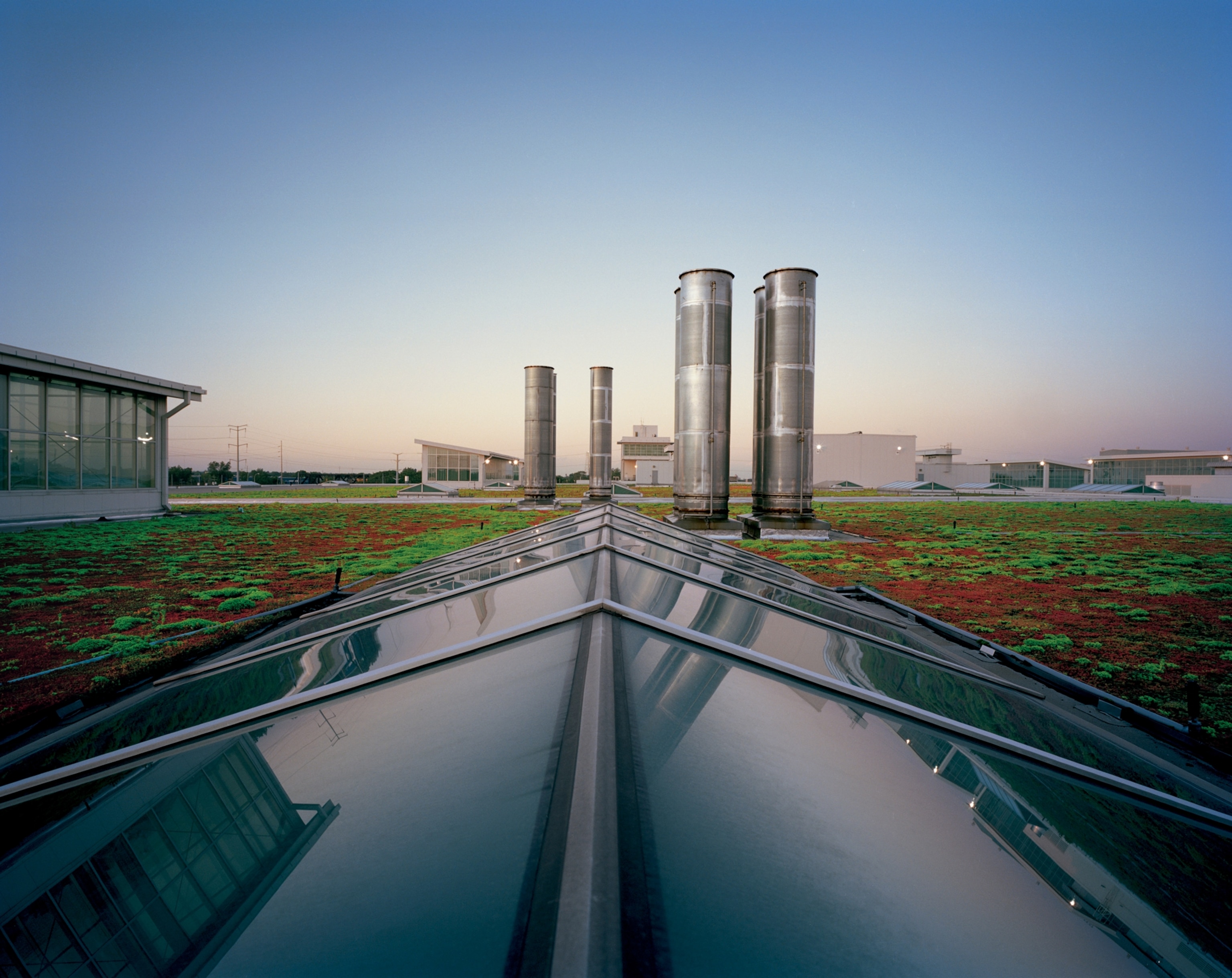 Picture Ford Motor Company's green roof