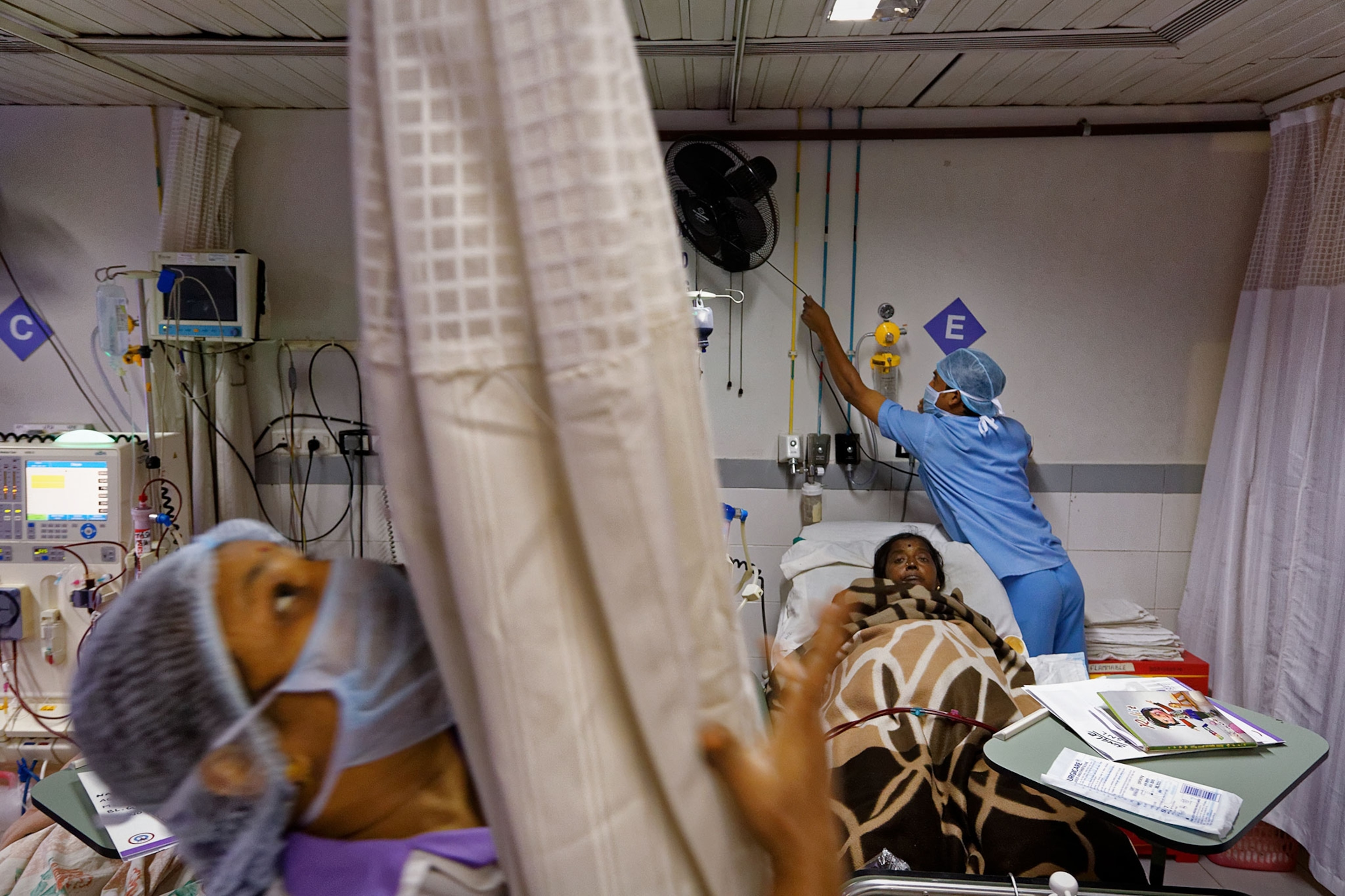 hospital staff members caring for patients