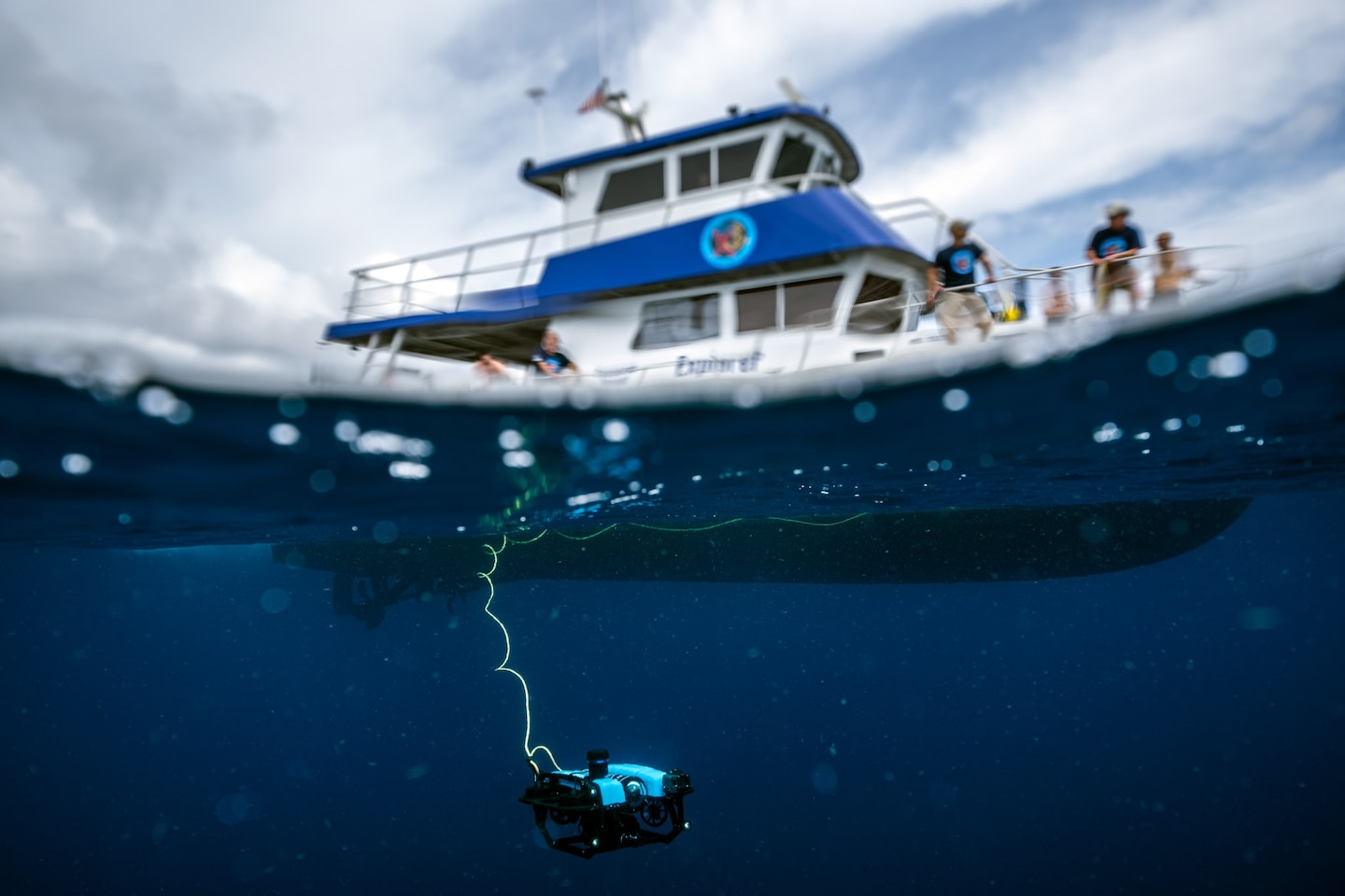 Research vessel. ROV