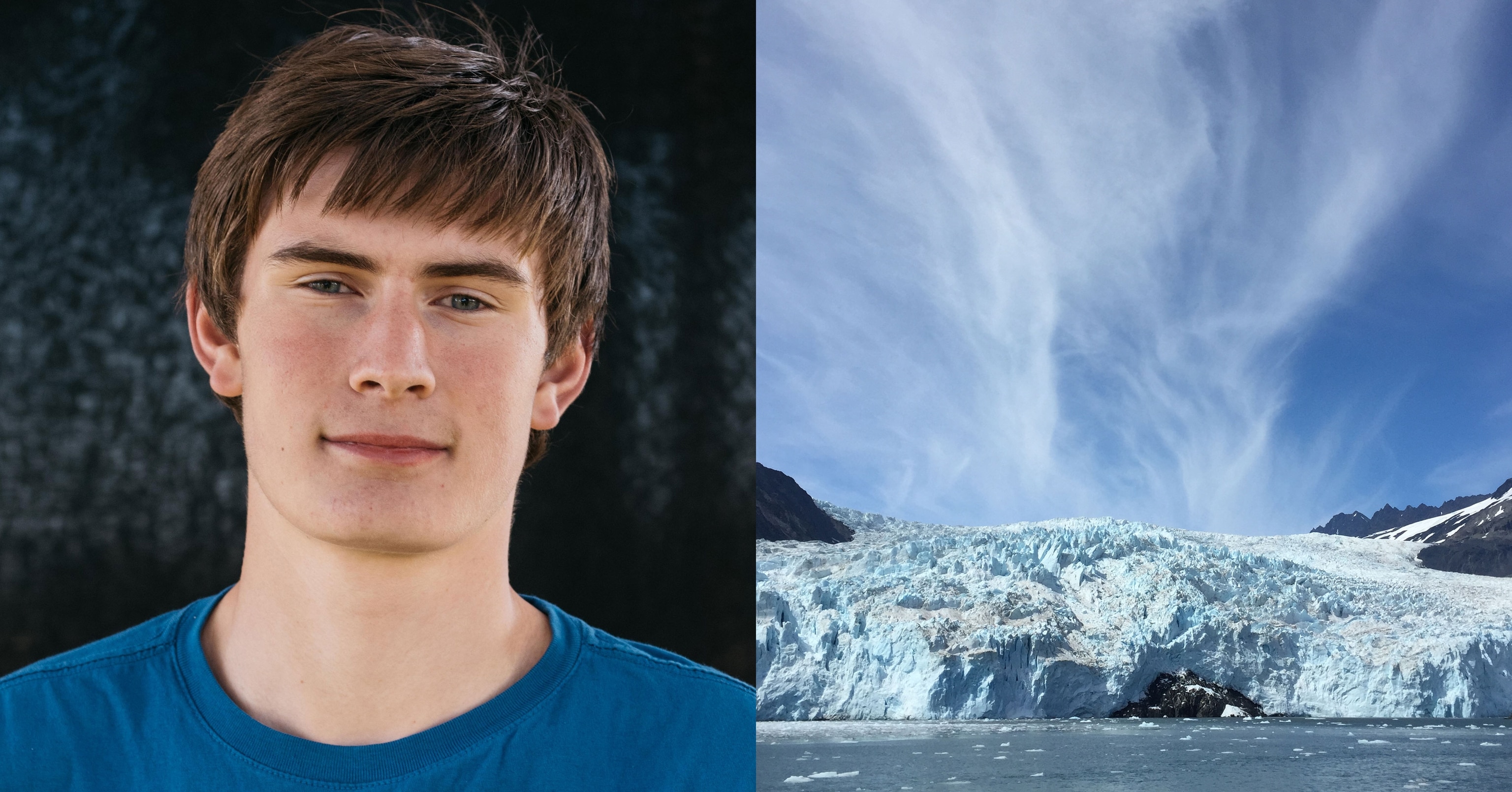 Nathan and glacier near Fairbanks
