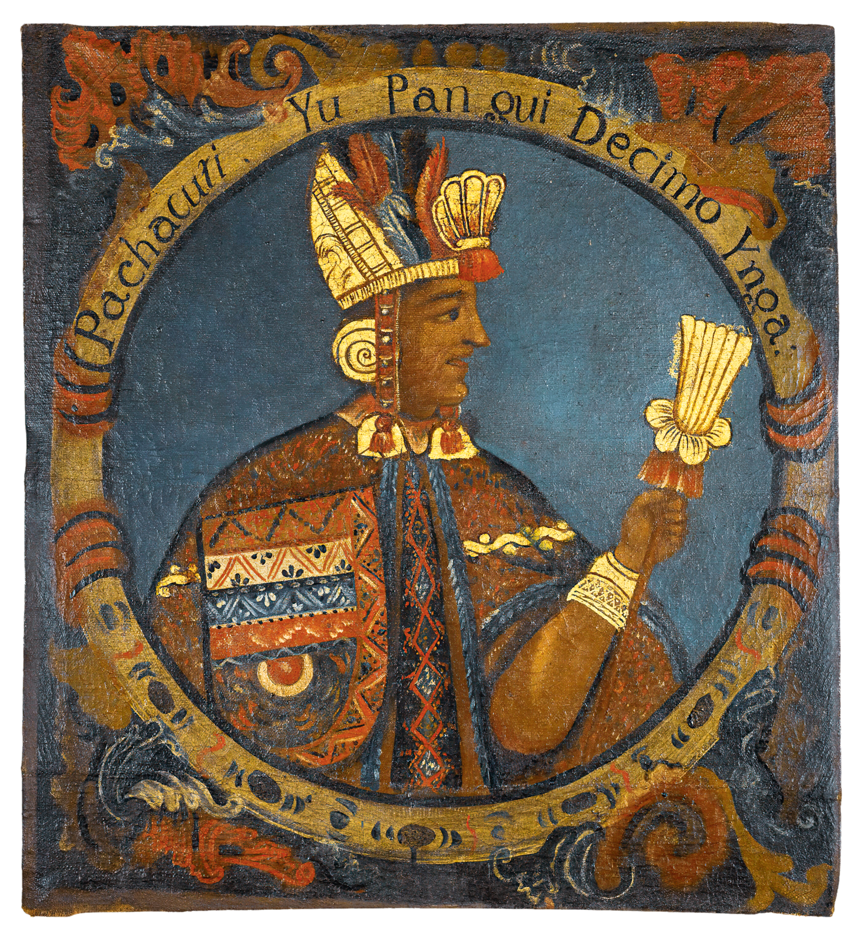 Painting of the first Inca ruler, Pachacuti Inca Yupanqui.