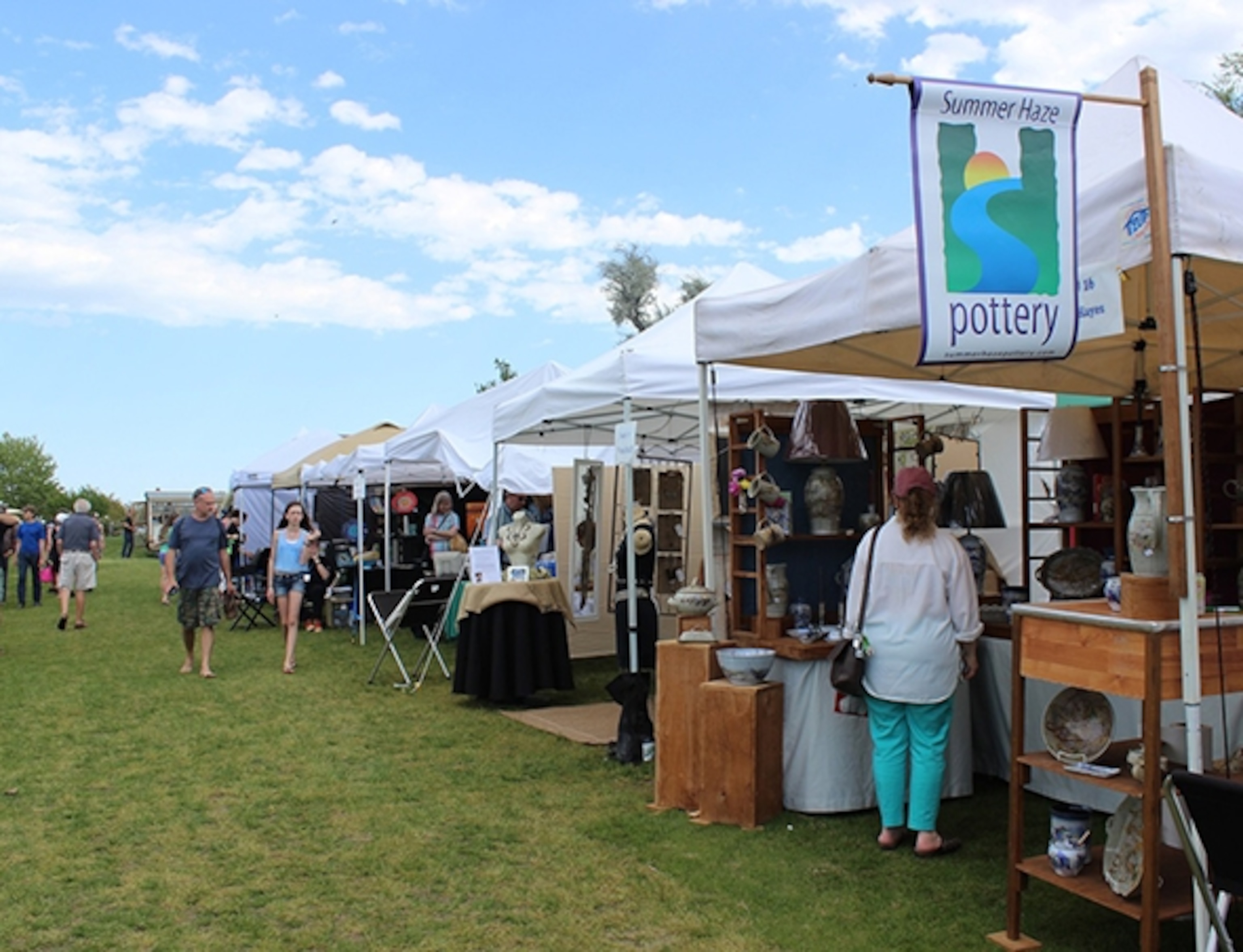 Yorktown's inaugural Art at the River show featured more than 40 vendors. (Photograph by Annie Fitzsimmons)