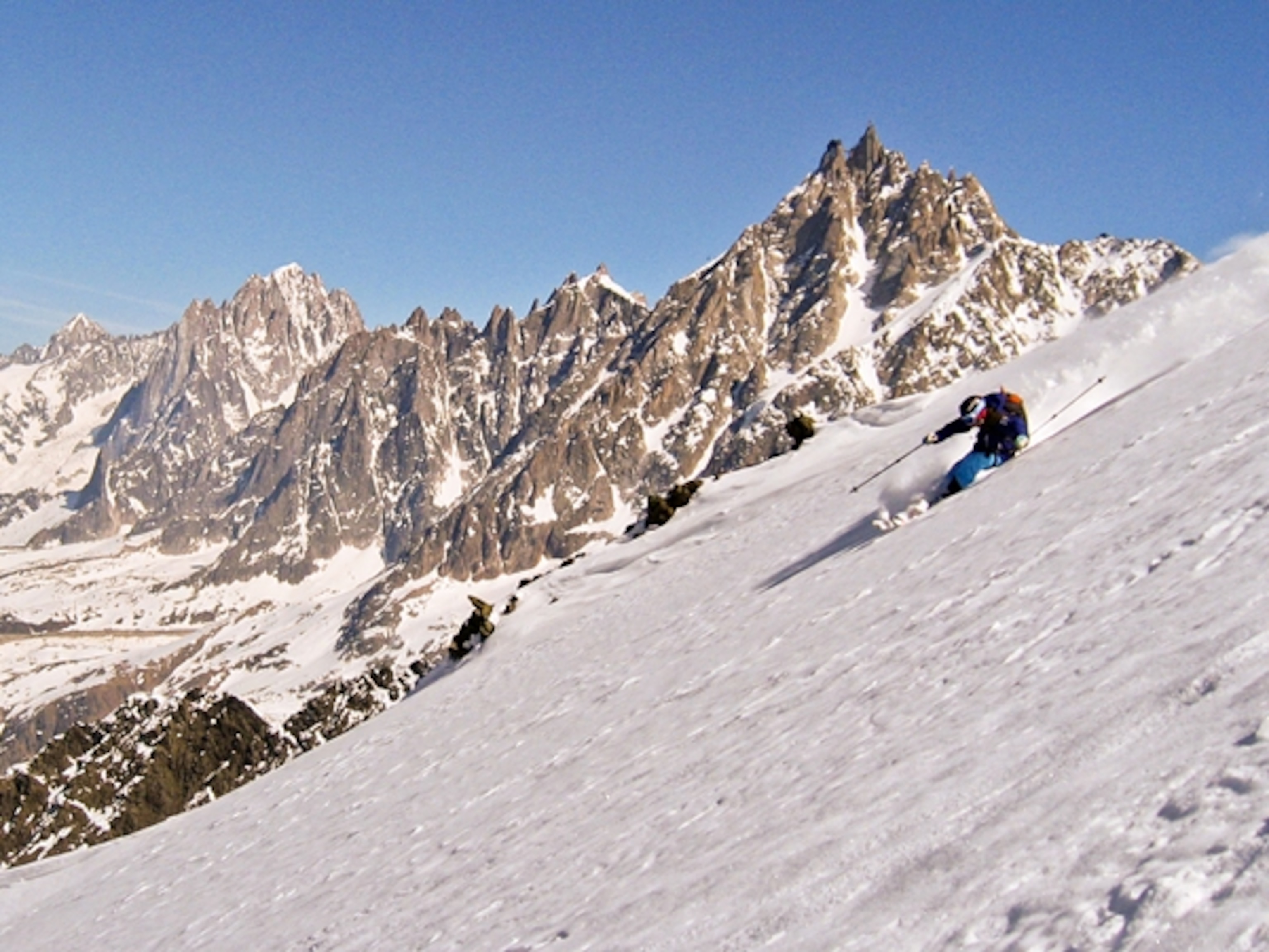 Skiing Trappiere, France