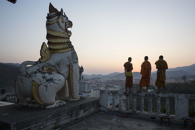 Asian Elephants Are Now Being Killed for Their Skin Monks overlook the city of Mong La, where many Chinese cross the border into Myanmar for gambling, prostitution, and illegal wildlife products. Photograph by Taylor Weidman, Getty Images