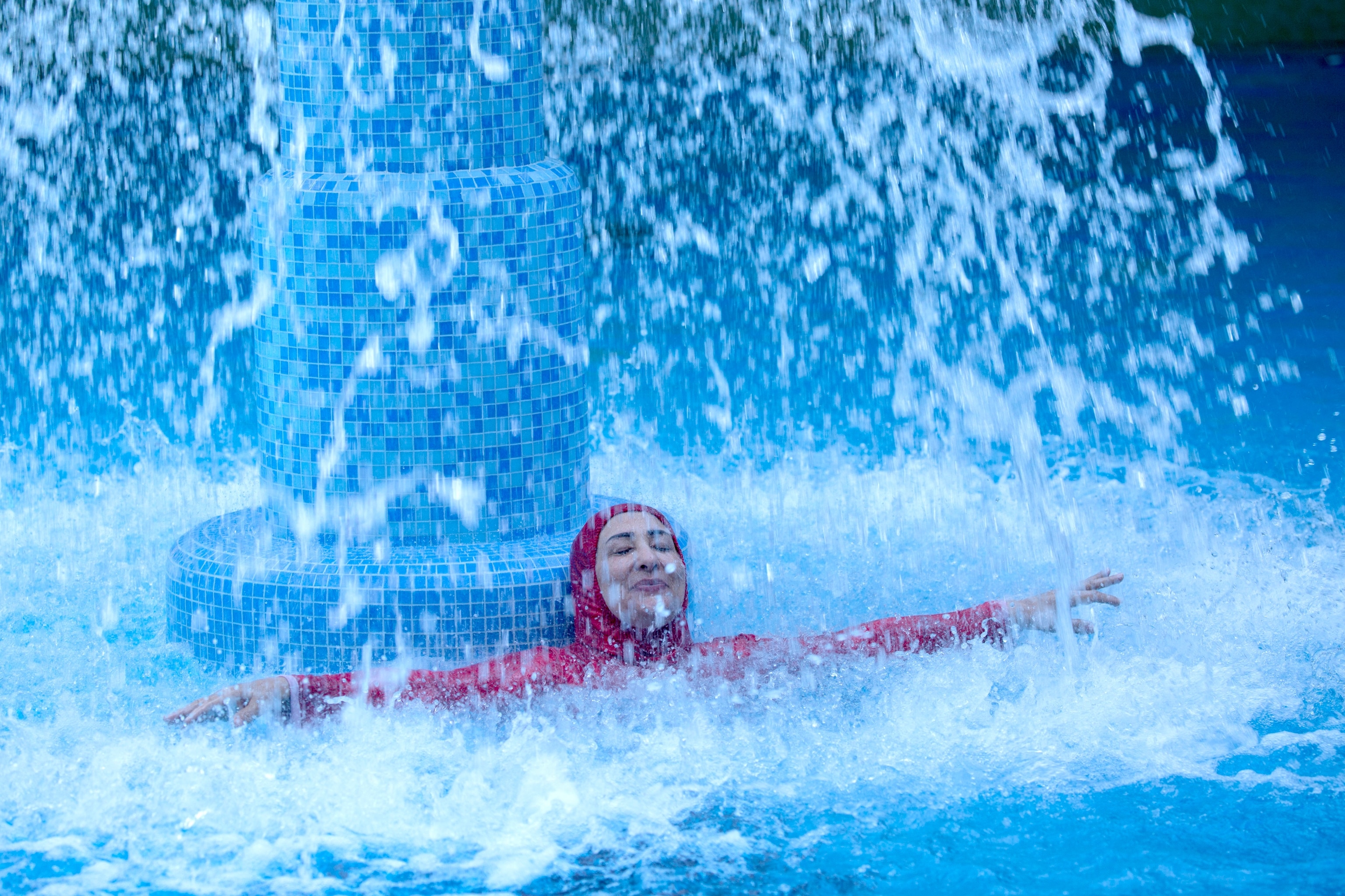 a woman in a spa in Jordan