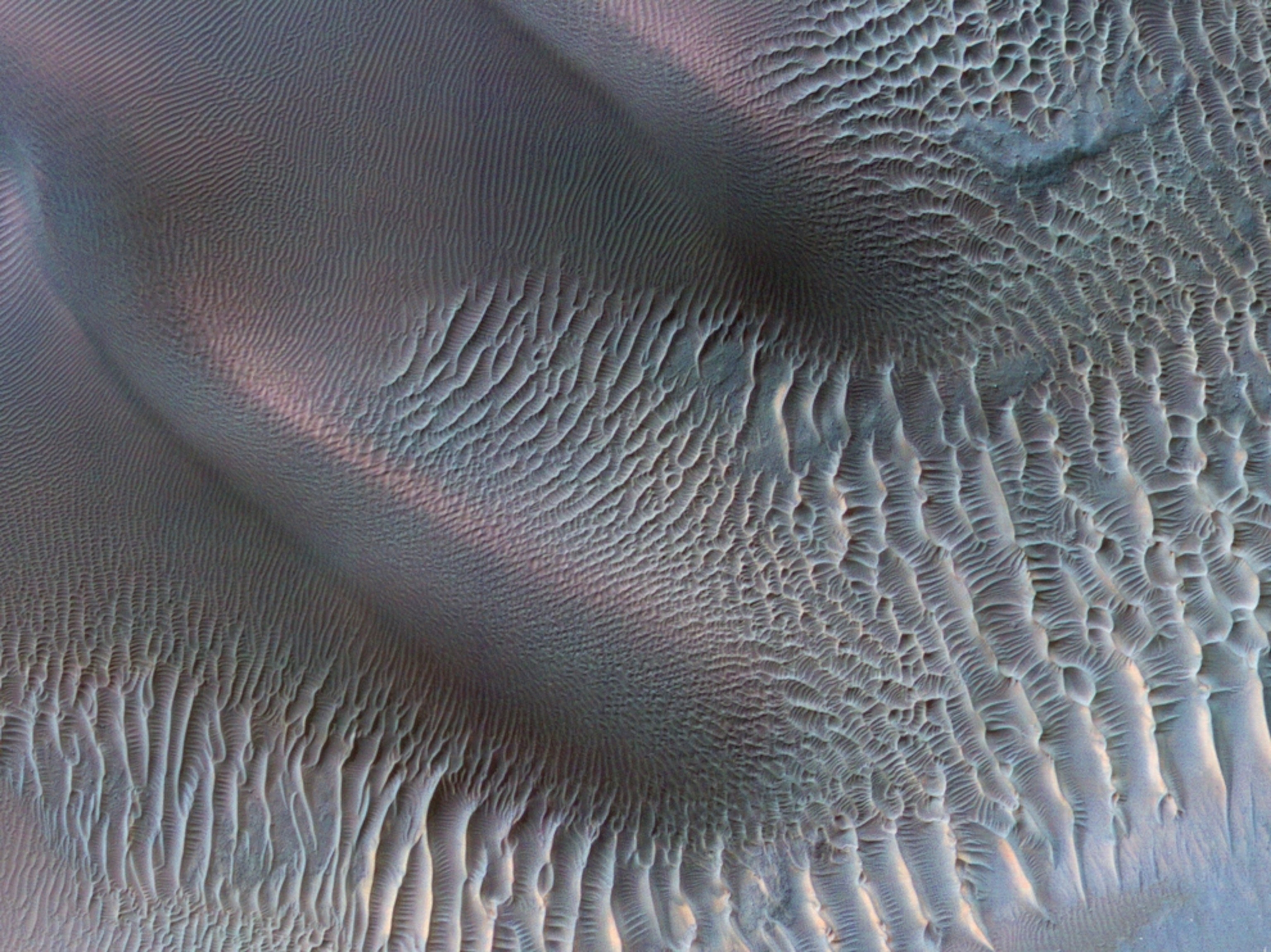 Mars picture: satellite view of sand dunes