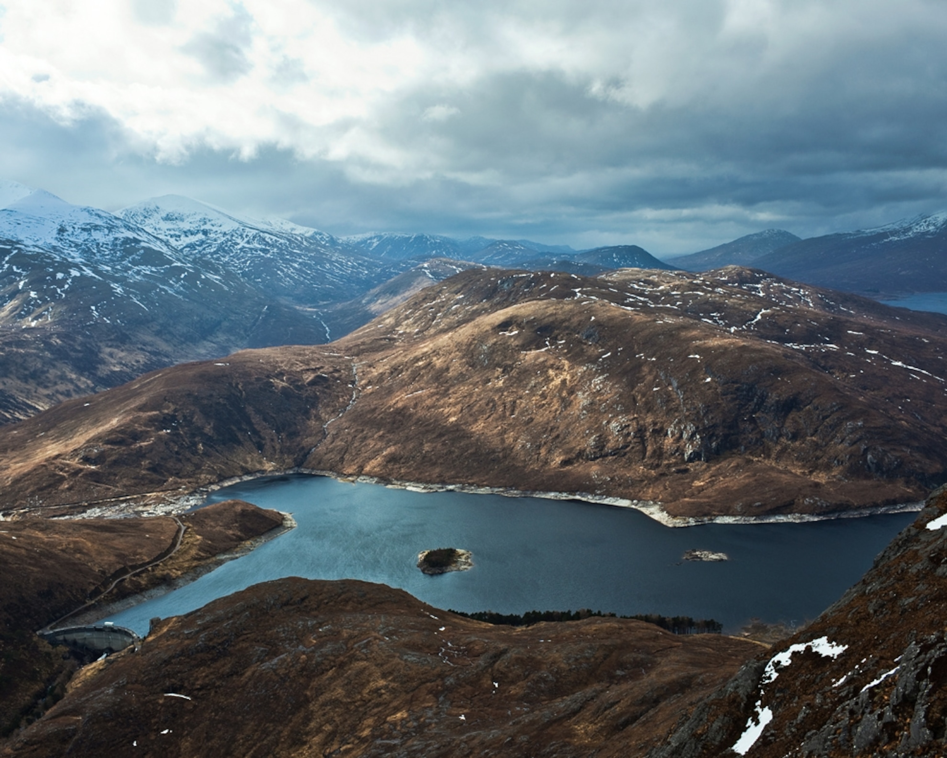 The dam at Loch Monar, Scotland.