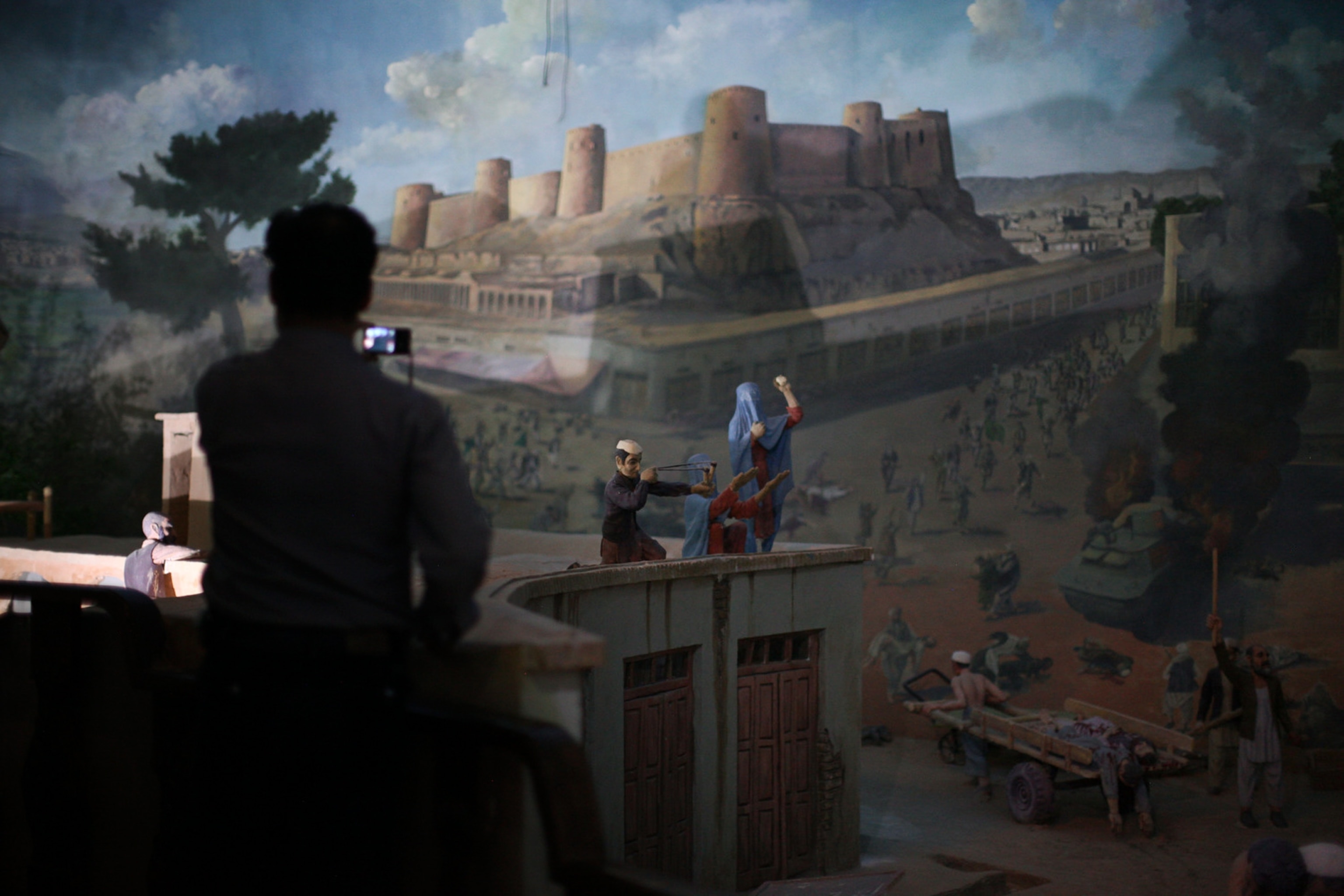 a diorama at the Jihad Museum in Herat, Afghanistan