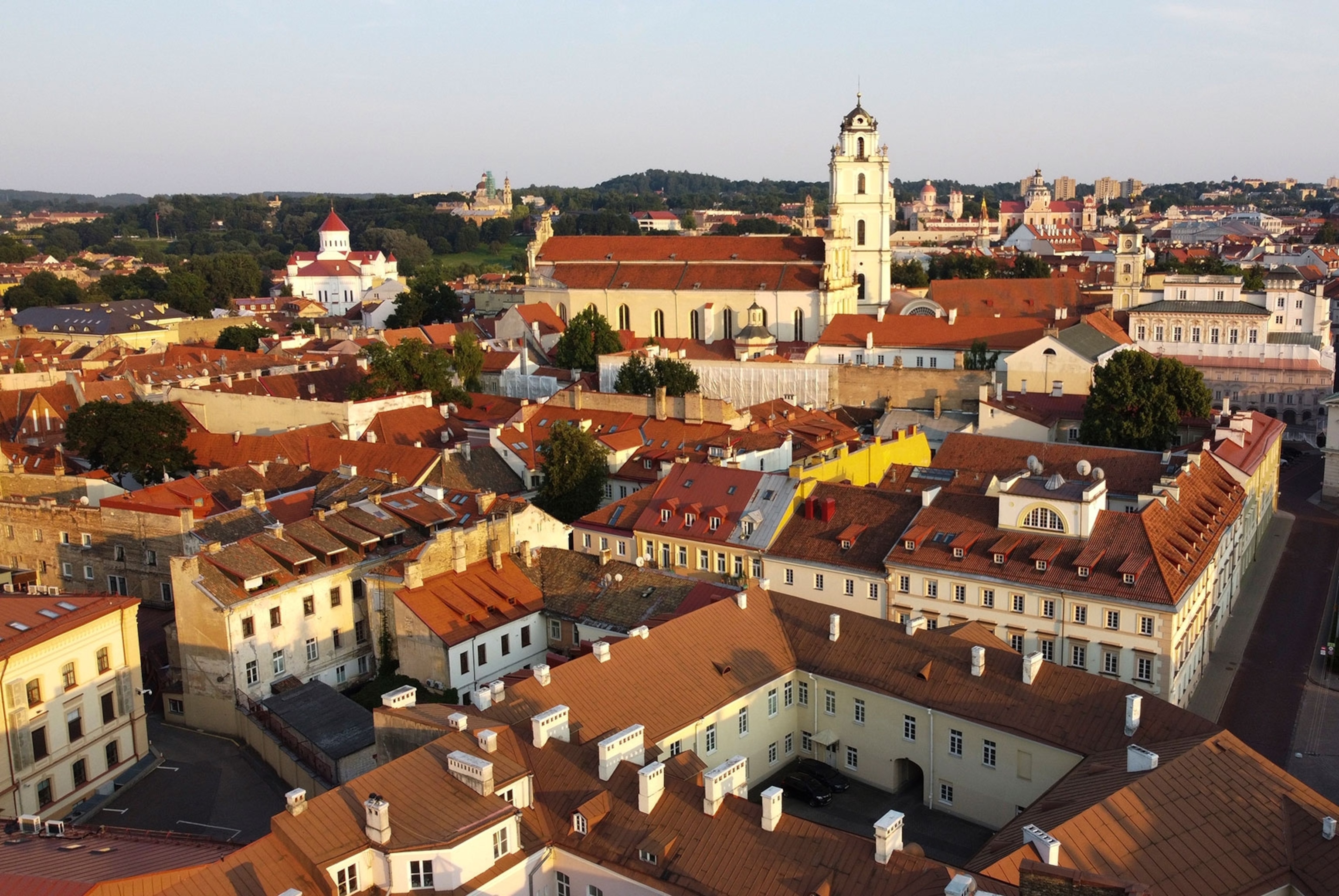 View of the Old Town in Vilnius, Lithuania.