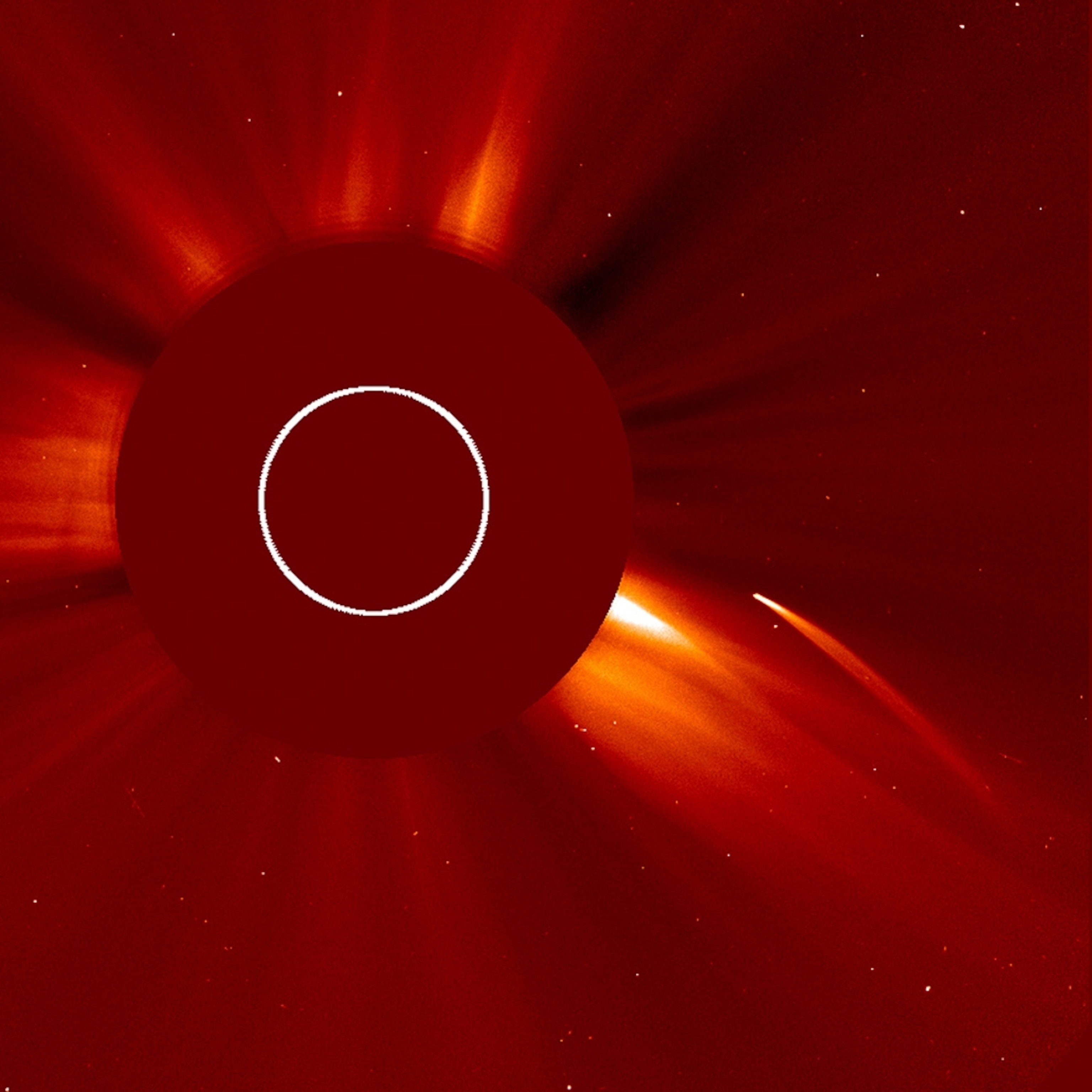 a comet approaching the sun