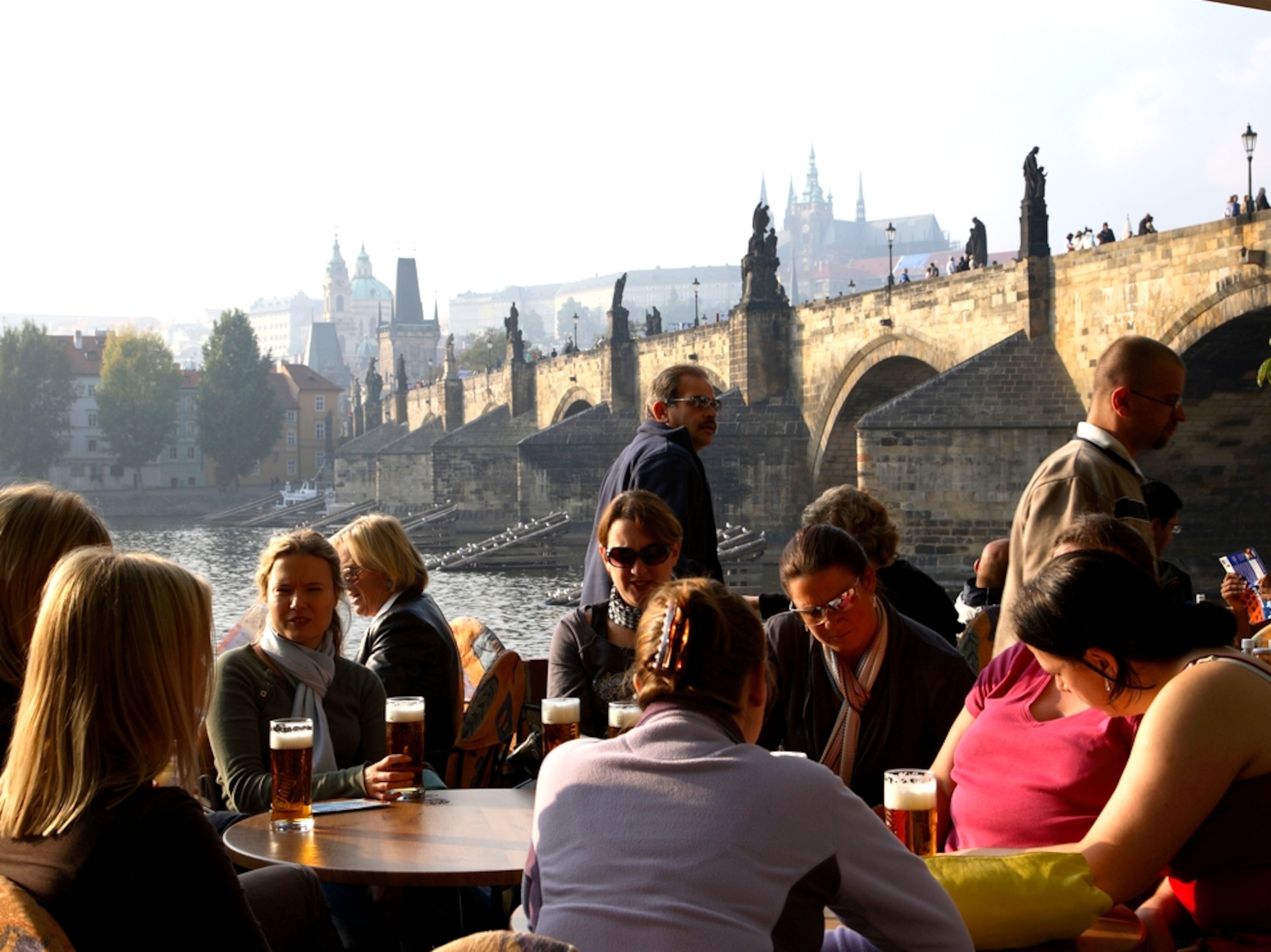 Outdoor cafe in Prague