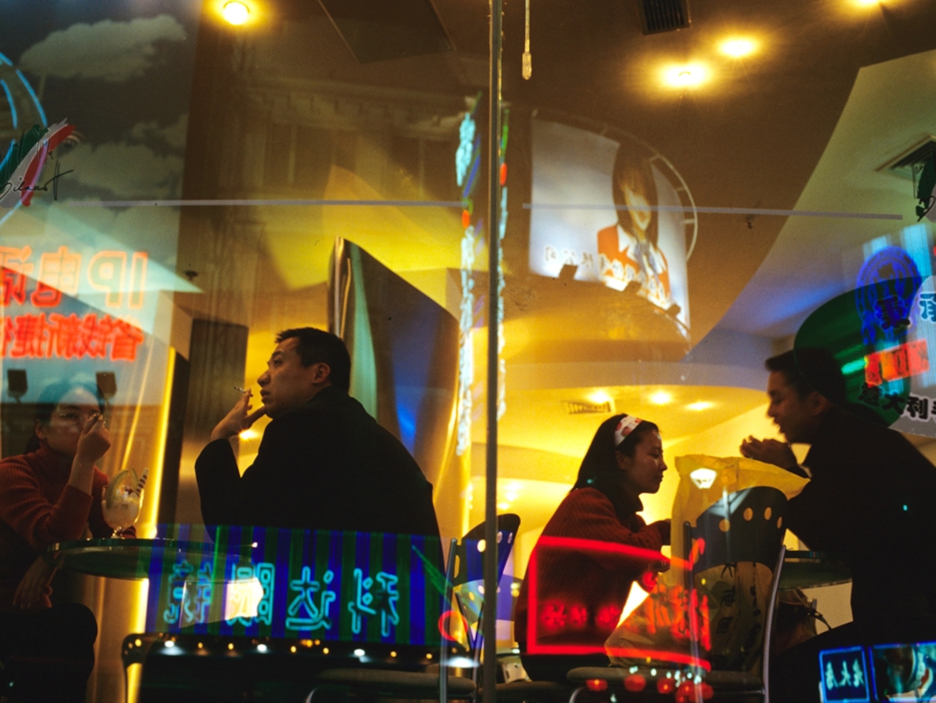 People eating ice cream