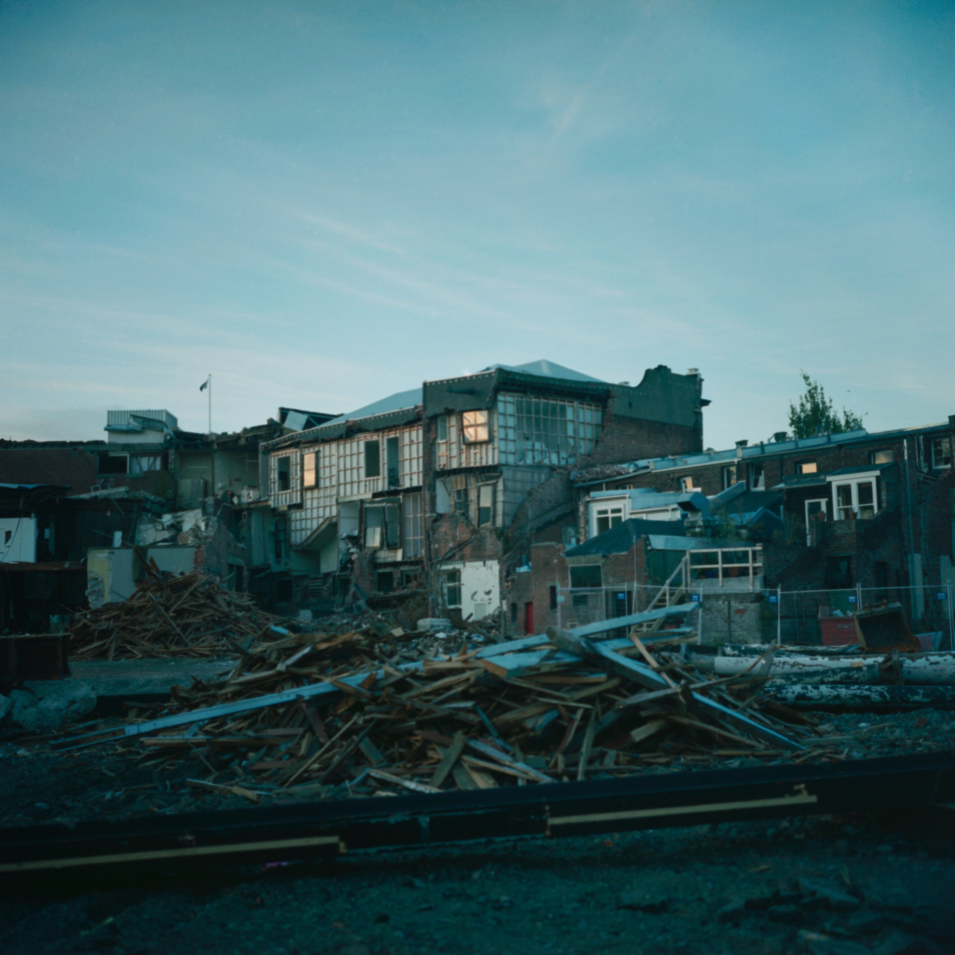 crumbling buildings