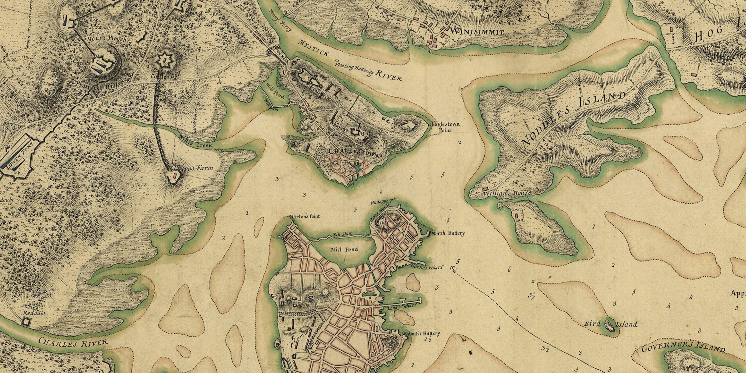 Old Map Of Boston Comparison How Boston Made Itself Bigger
