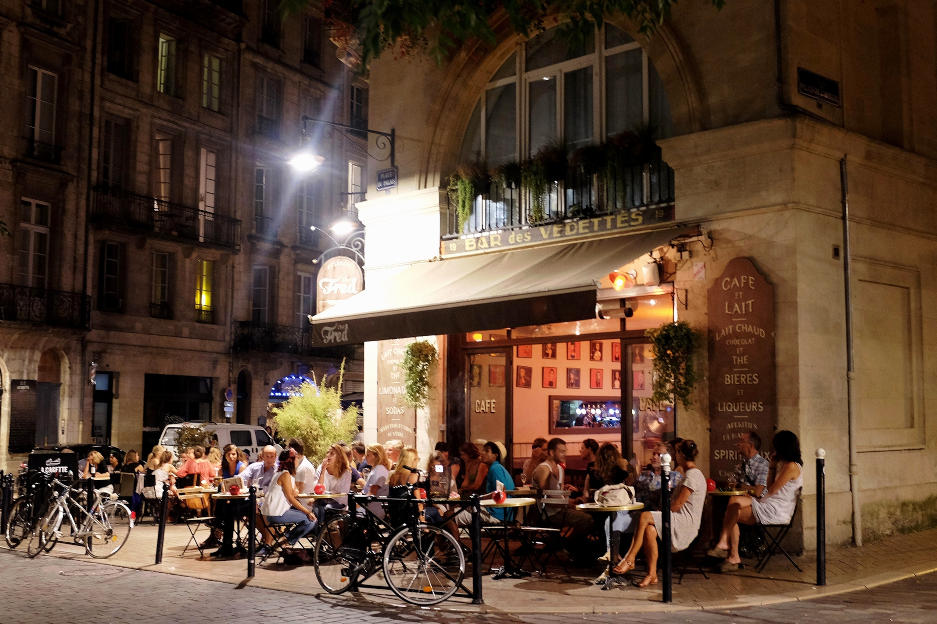 a restaurant on Bordeaux, France