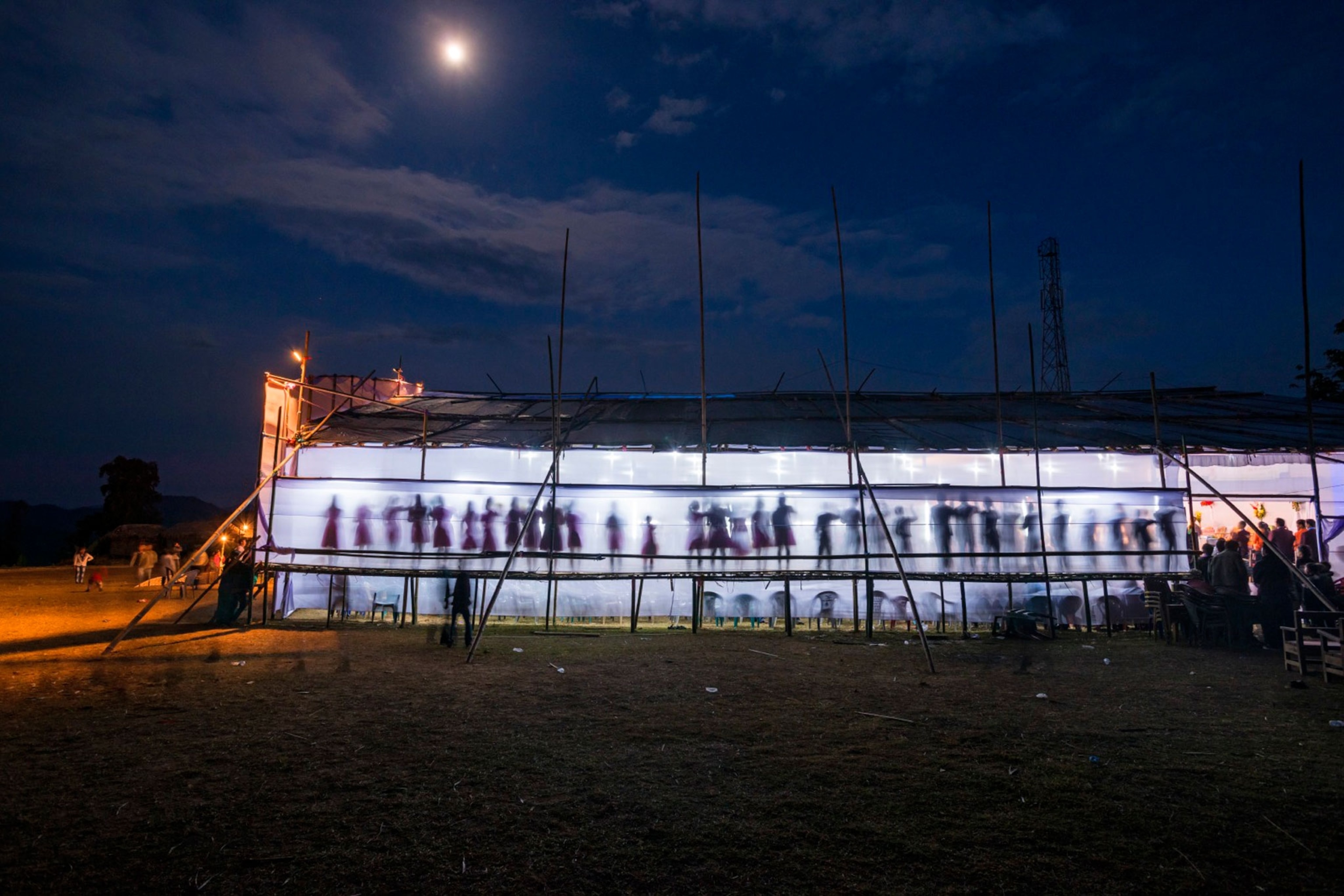 church revival at night