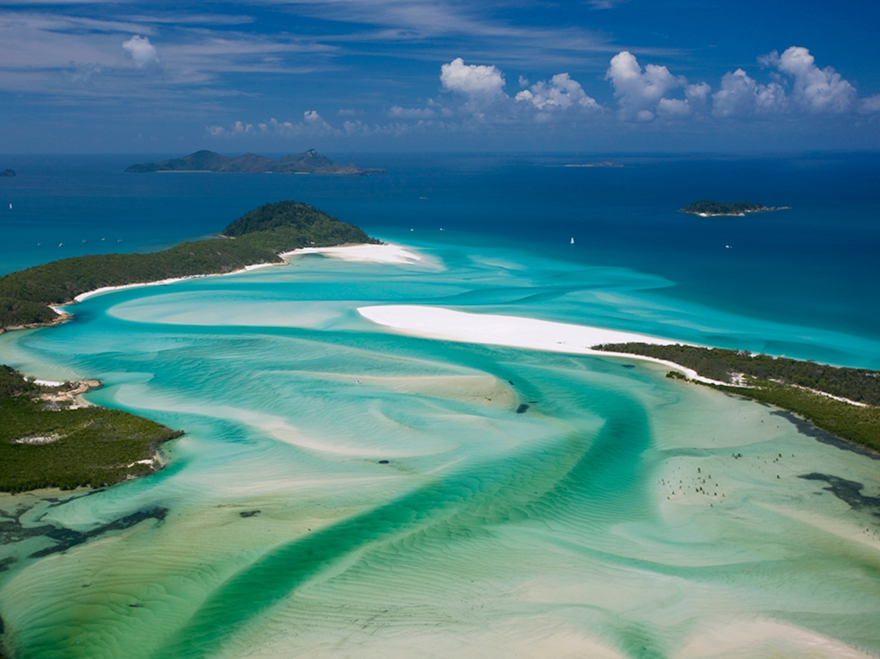 Aerial picture of Hill Inlet, Whitsunday Island, Australia