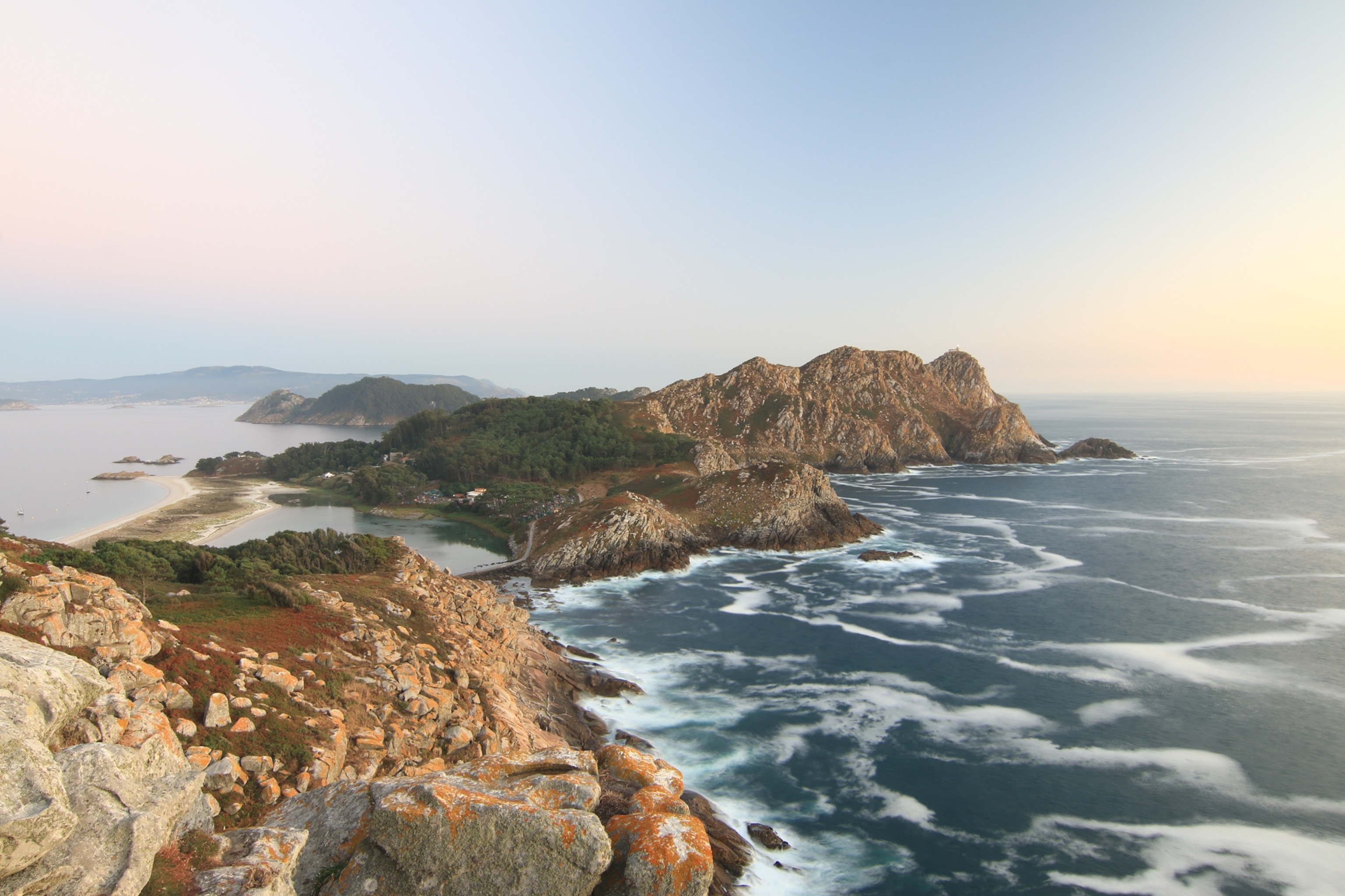 Landscape of Islas Cíes from Mirador