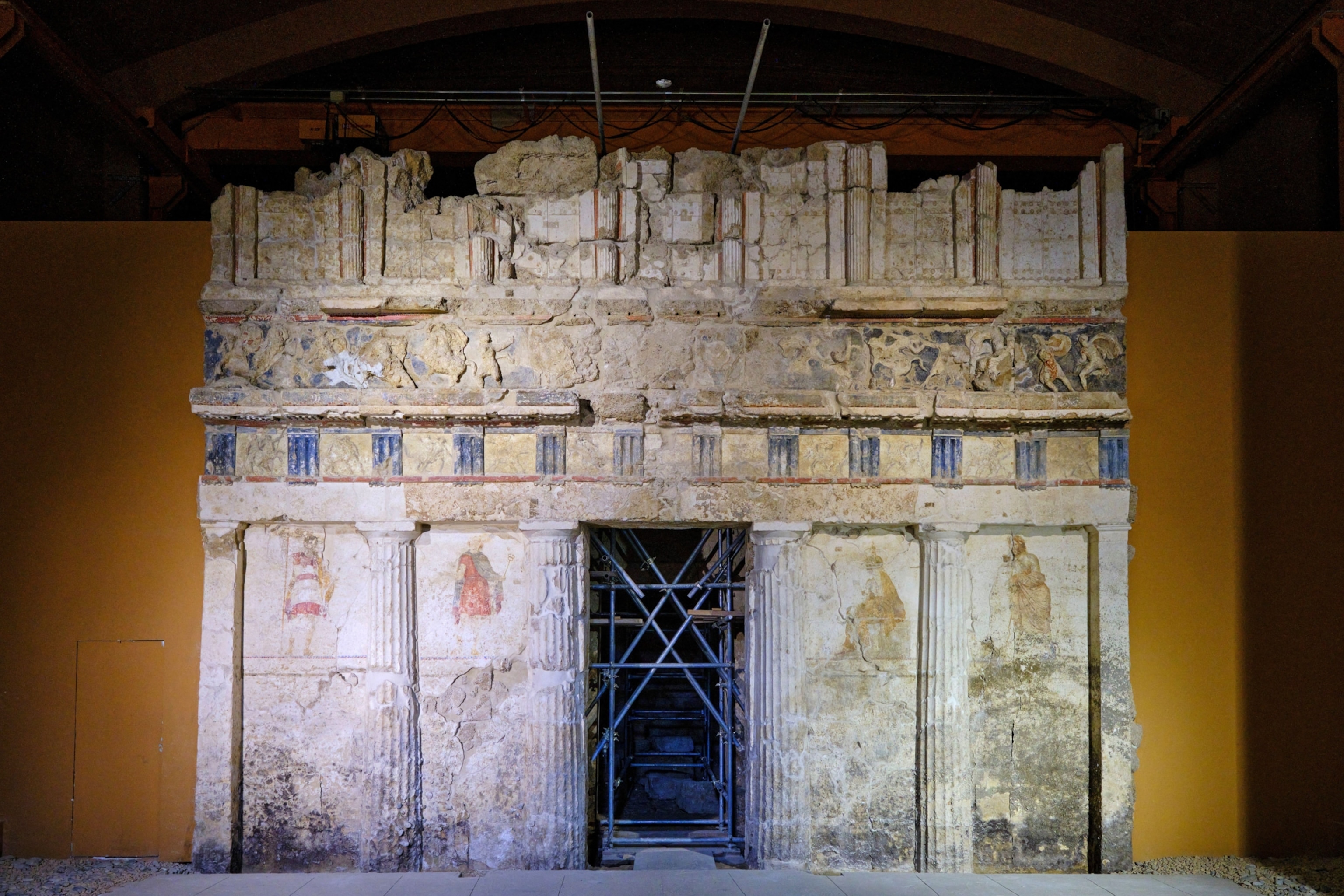 Greece, Macedonia, Lefkadia, Macedonian tombs, Tomb of the Palmettes, 3rd century BC.
