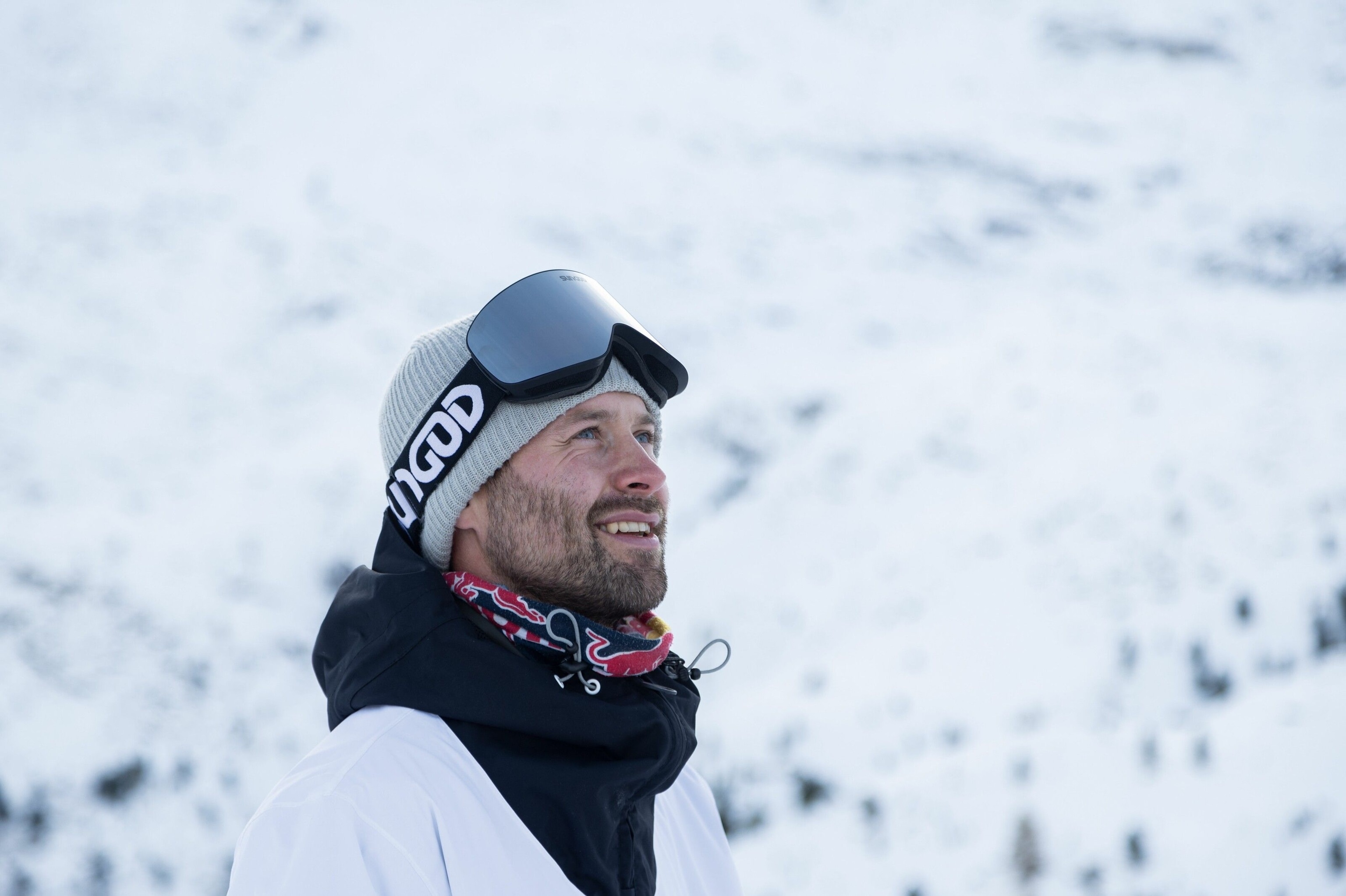 Man with ski goggles