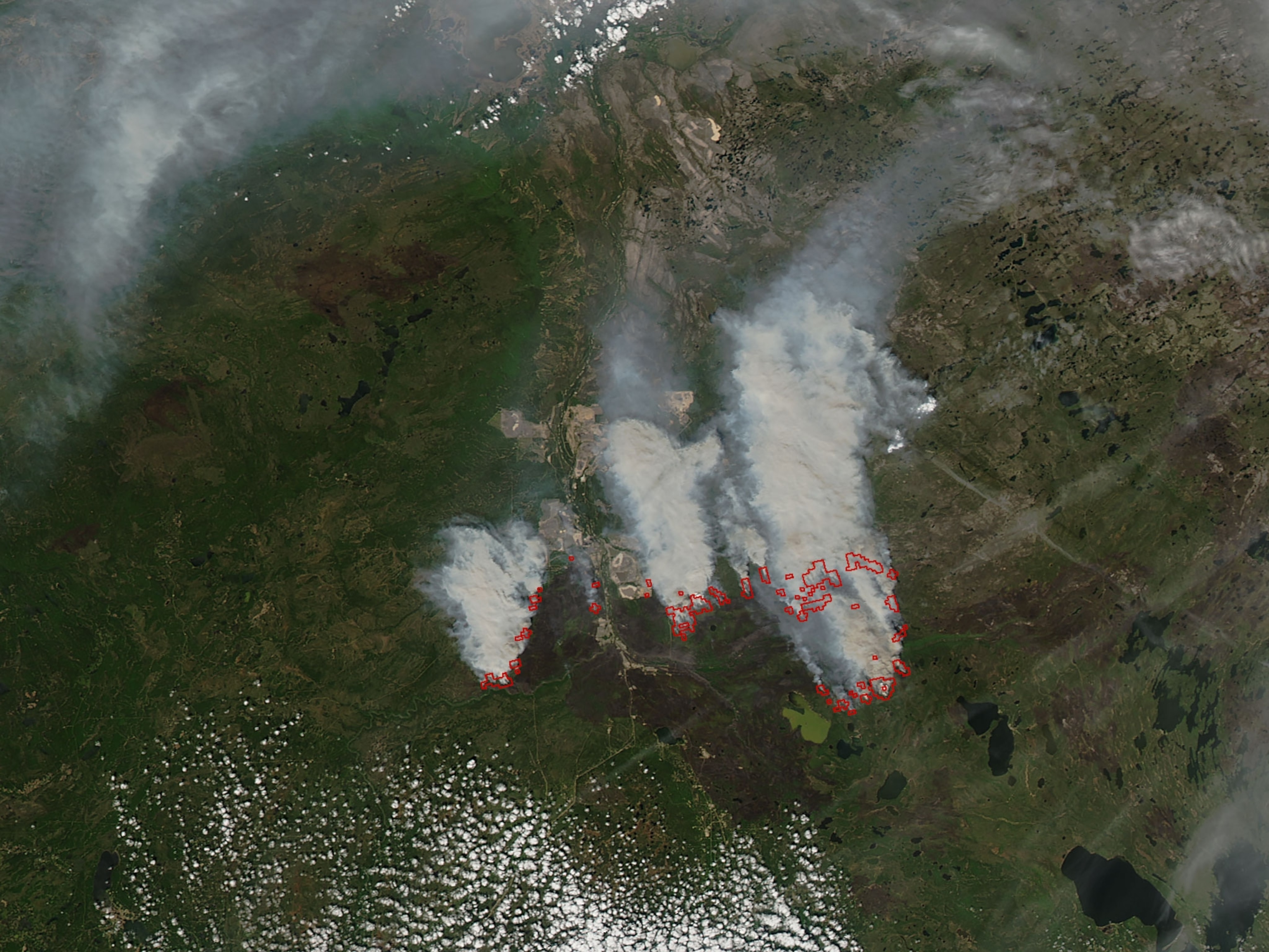 a wildfire in Canada