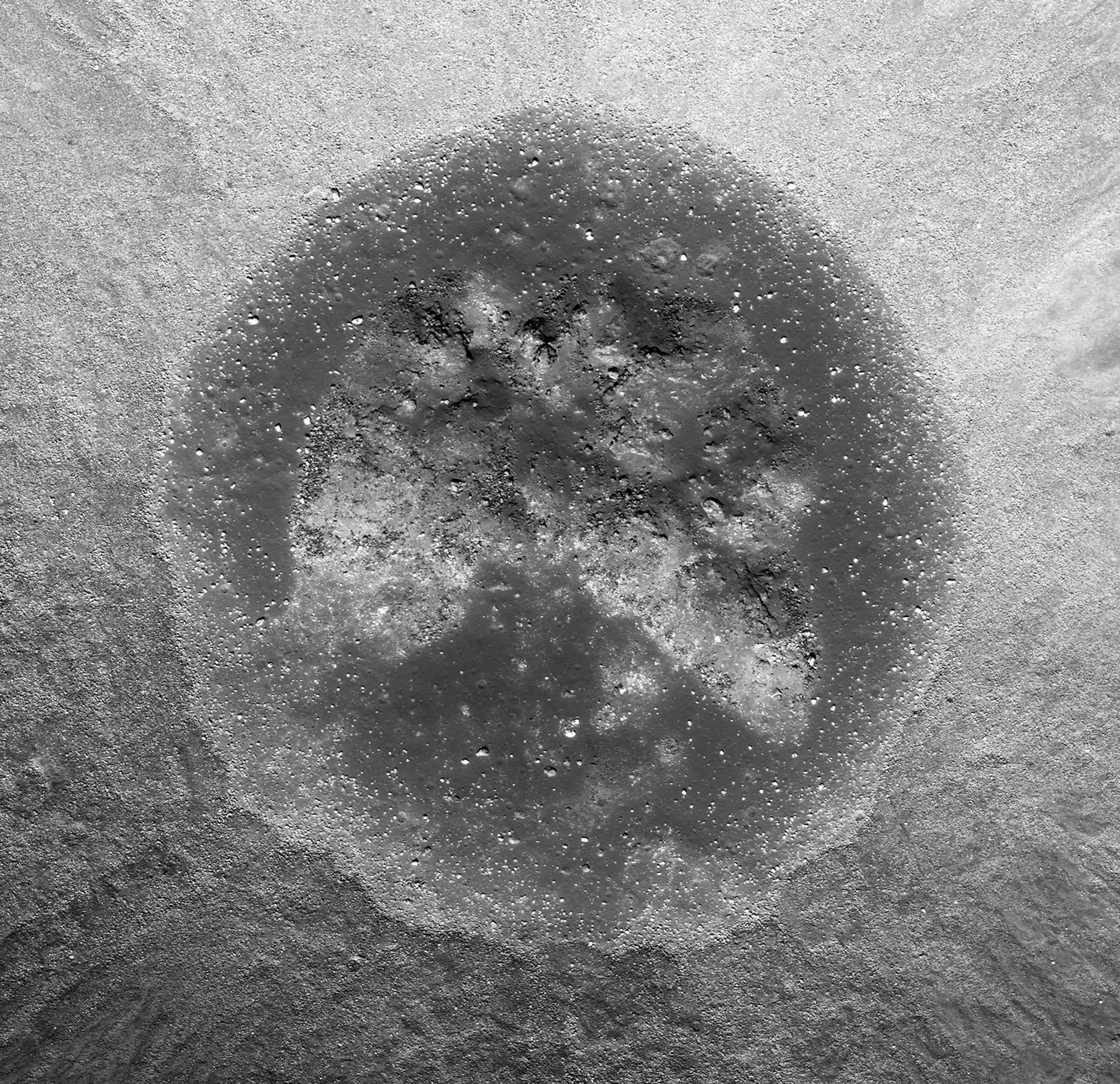 Schiaparelli E crater on the moon